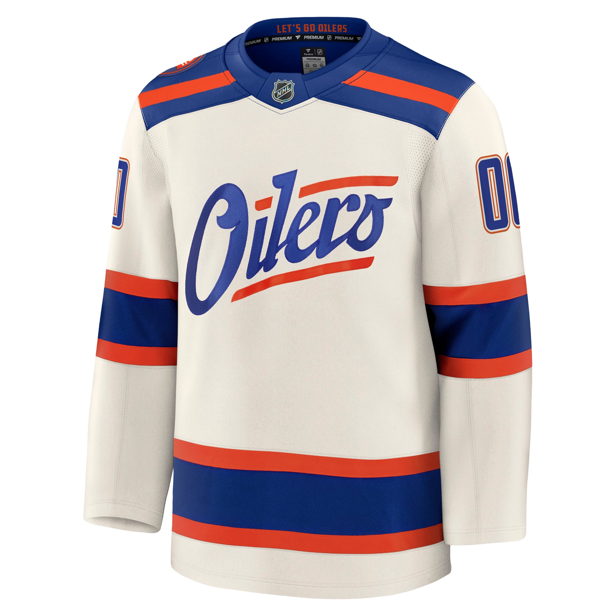 Edmonton Oilers Home Premium Custom Jersey - Light Beige - Image 3