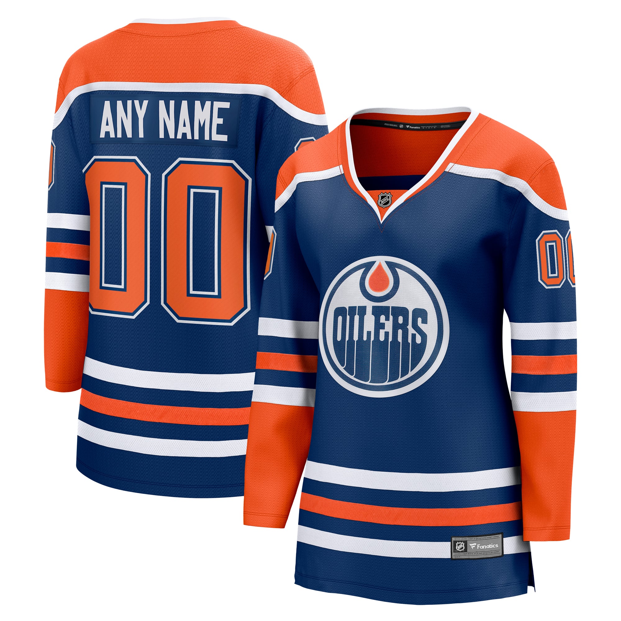 Edmonton Oilers Women's Home Breakaway Custom Jersey - Royal - Image 2
