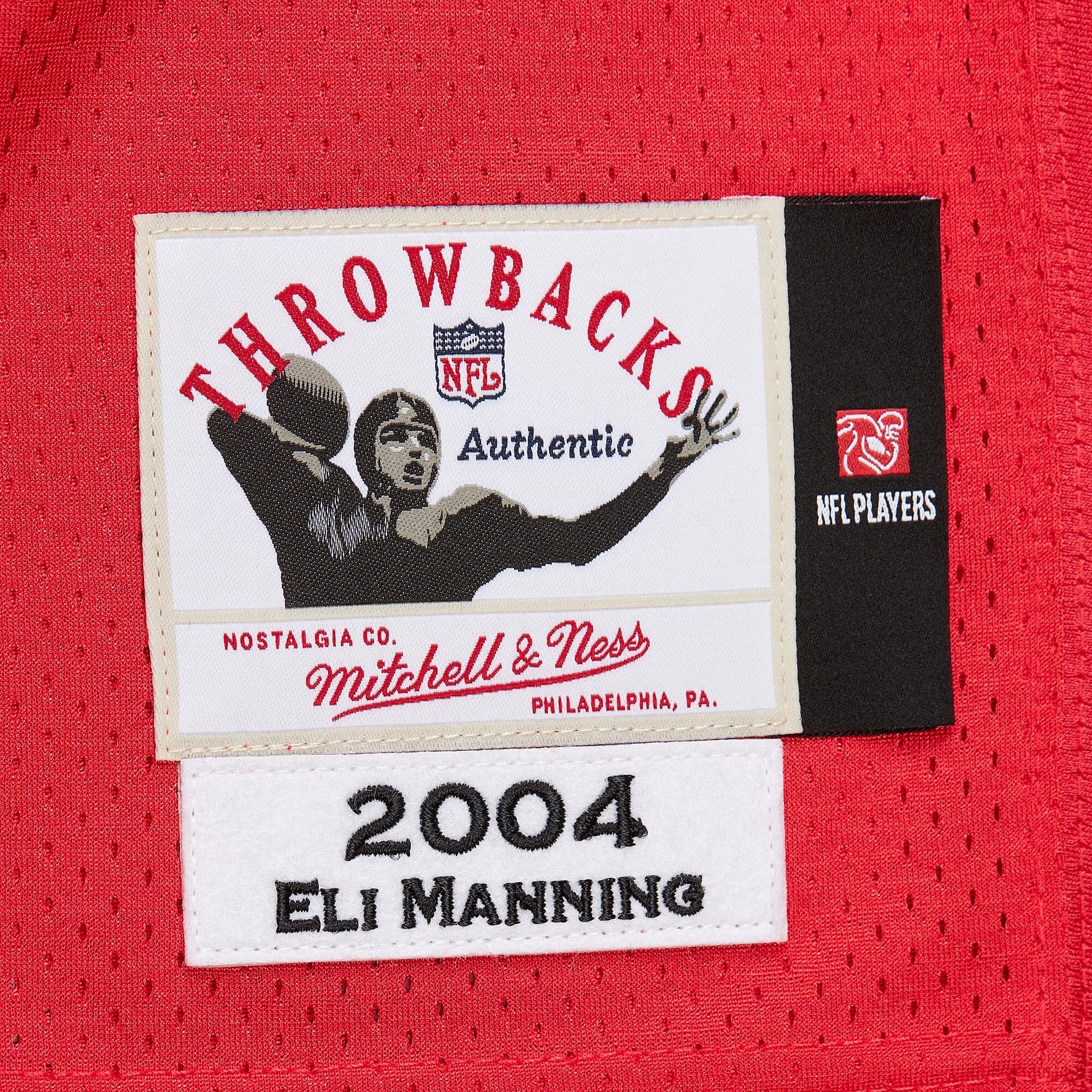 Eli Manning New York Giants 2004 Throwback Retired Player Jersey - Red - Image 8