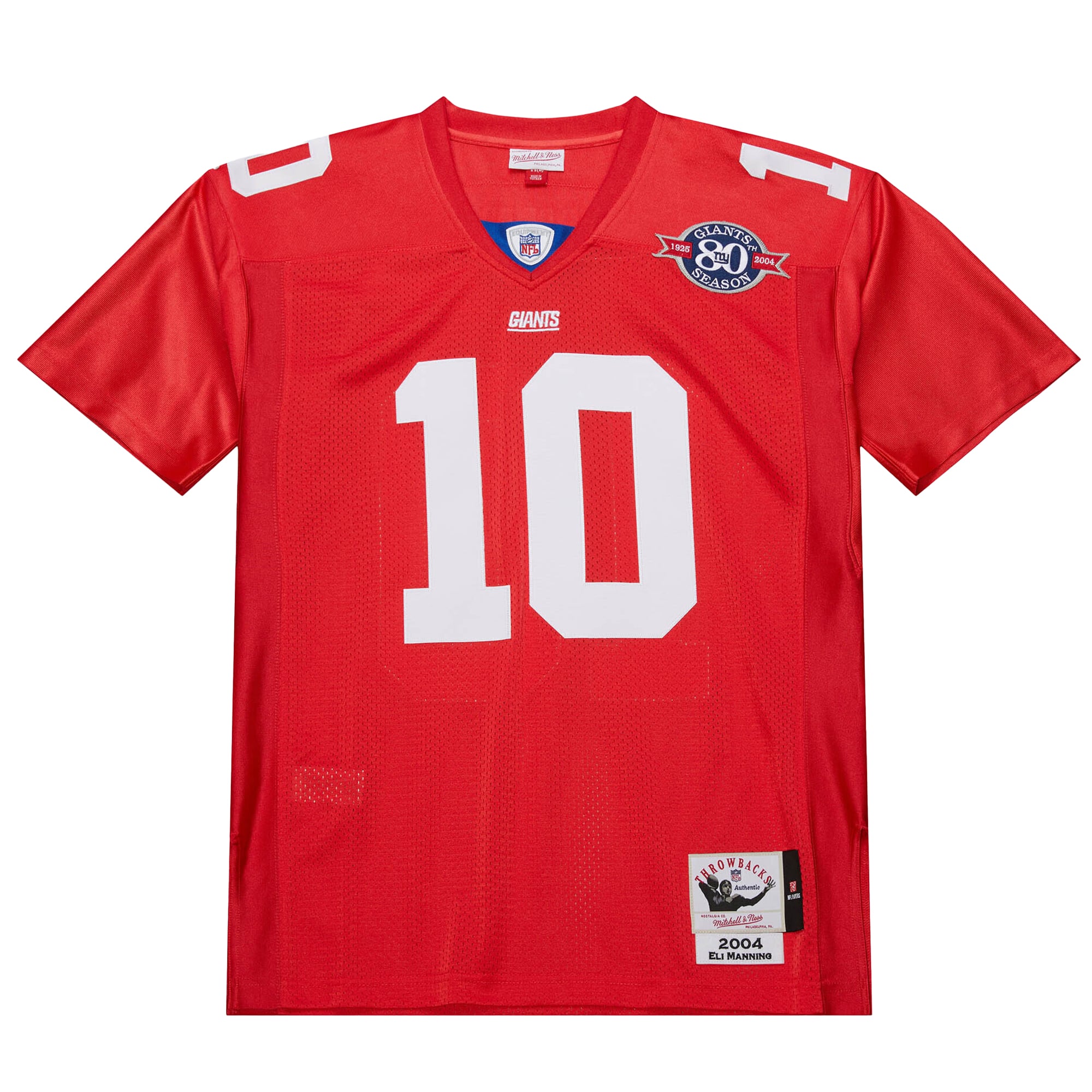 Eli Manning New York Giants 2004 Throwback Retired Player Jersey - Red - Image 3