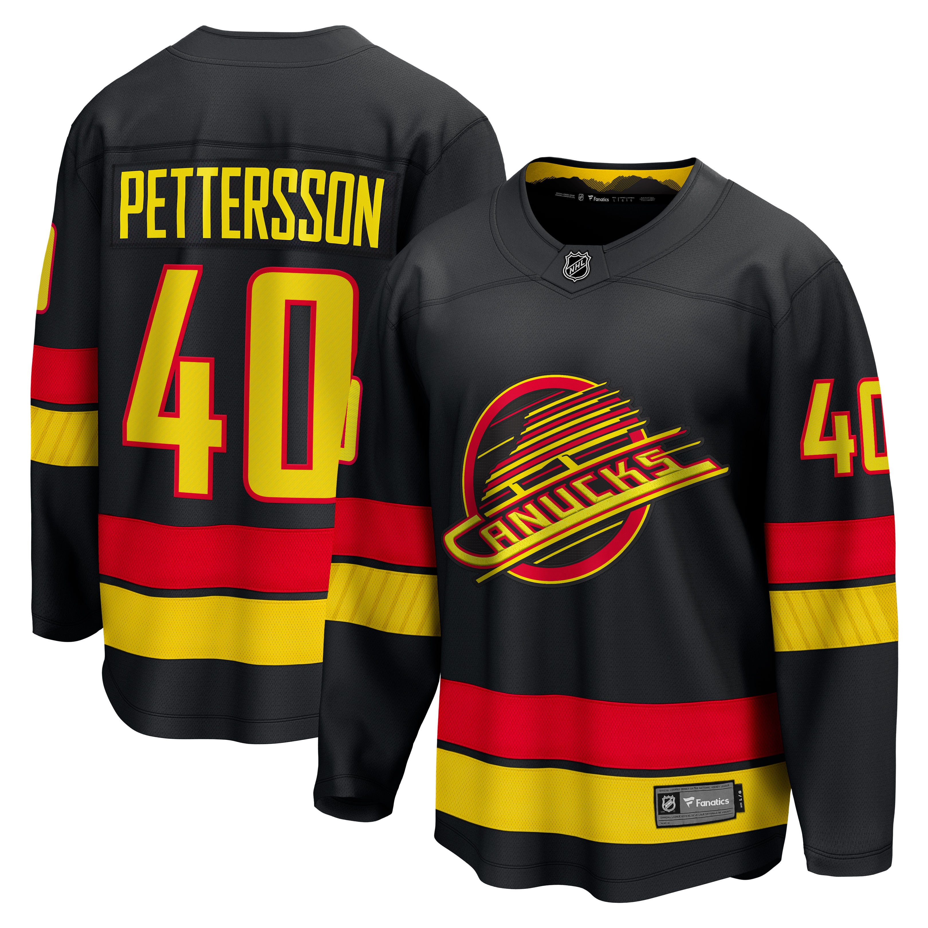 Elias Pettersson Vancouver Canucks Breakaway Jersey - Black - Image 2