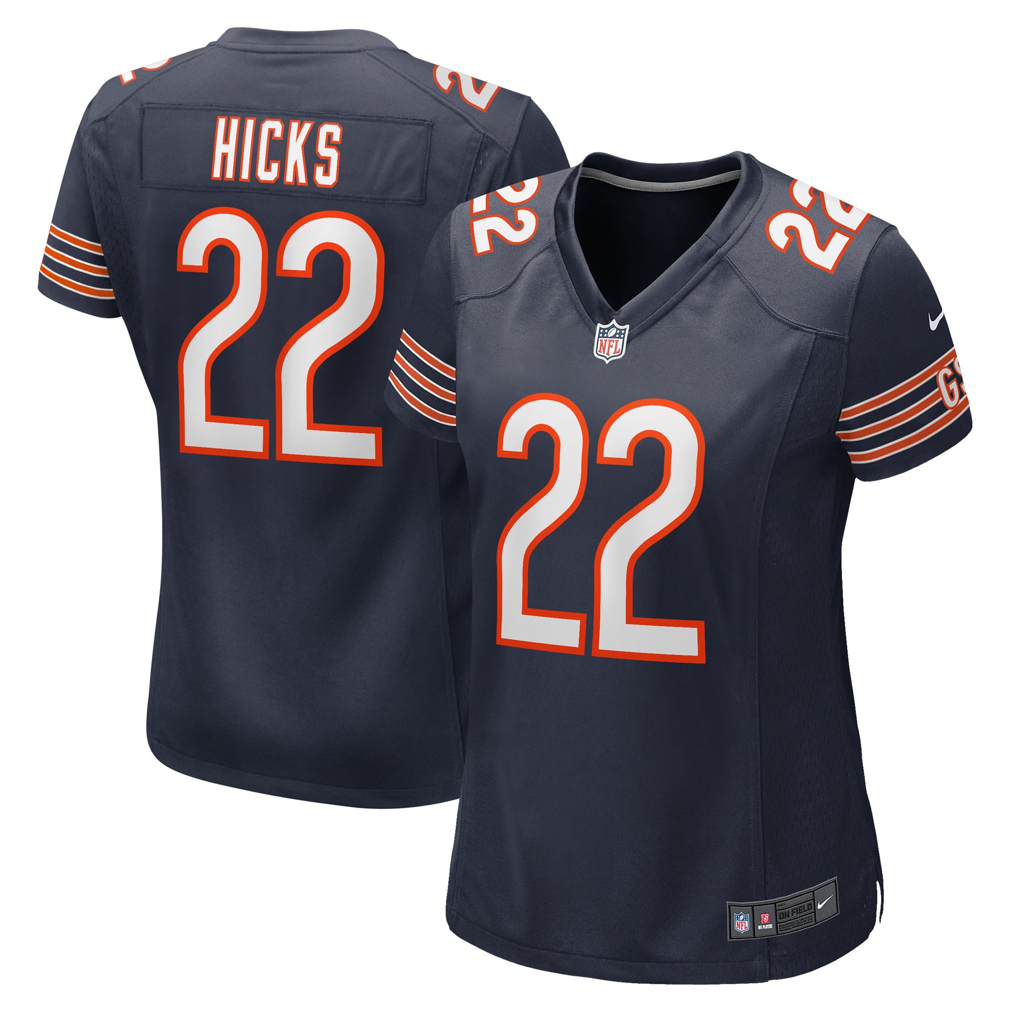 Elijah Hicks Chicago Bears Women's Team Game Jersey - Navy - Image 2