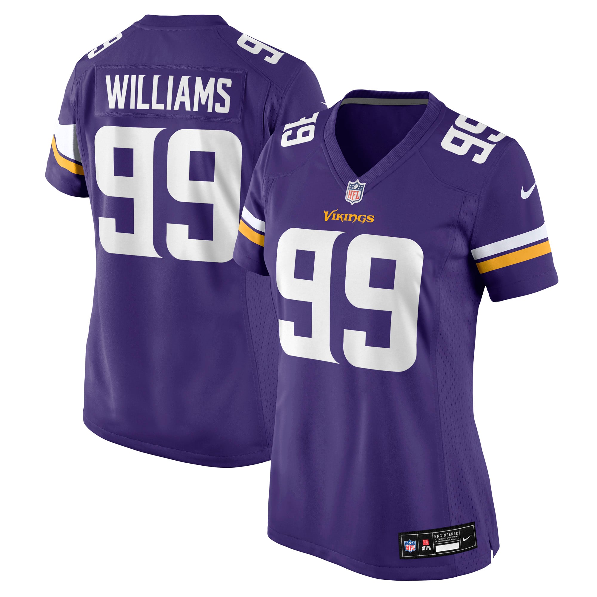 Elijah Williams Minnesota Vikings Women's Team Game Jersey - Purple - Image 2