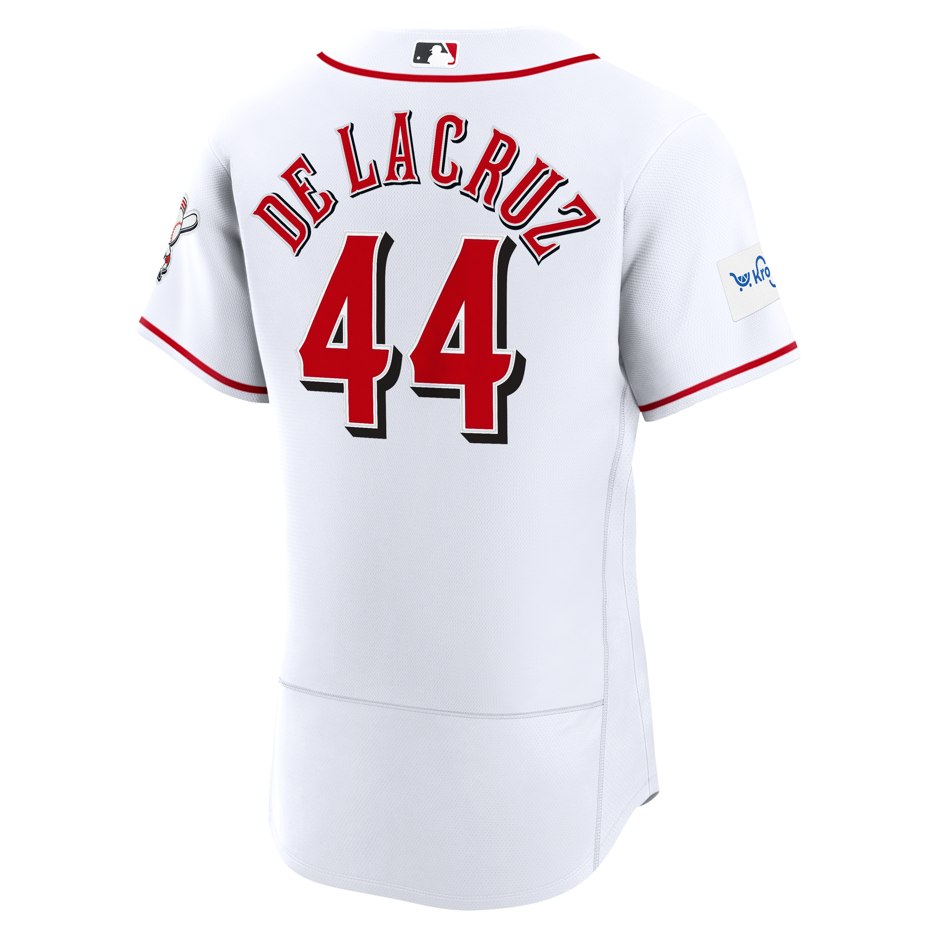 Elly De La Cruz Cincinnati Reds Alternate Sponsor Patch Jersey - White - Image 4