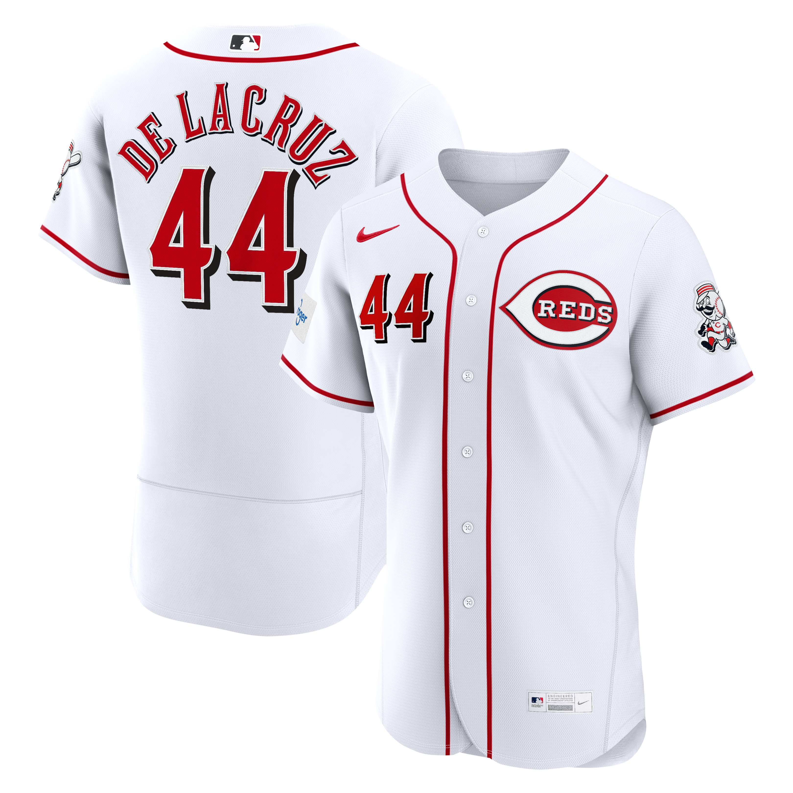 Elly De La Cruz Cincinnati Reds Alternate Sponsor Patch Jersey - White