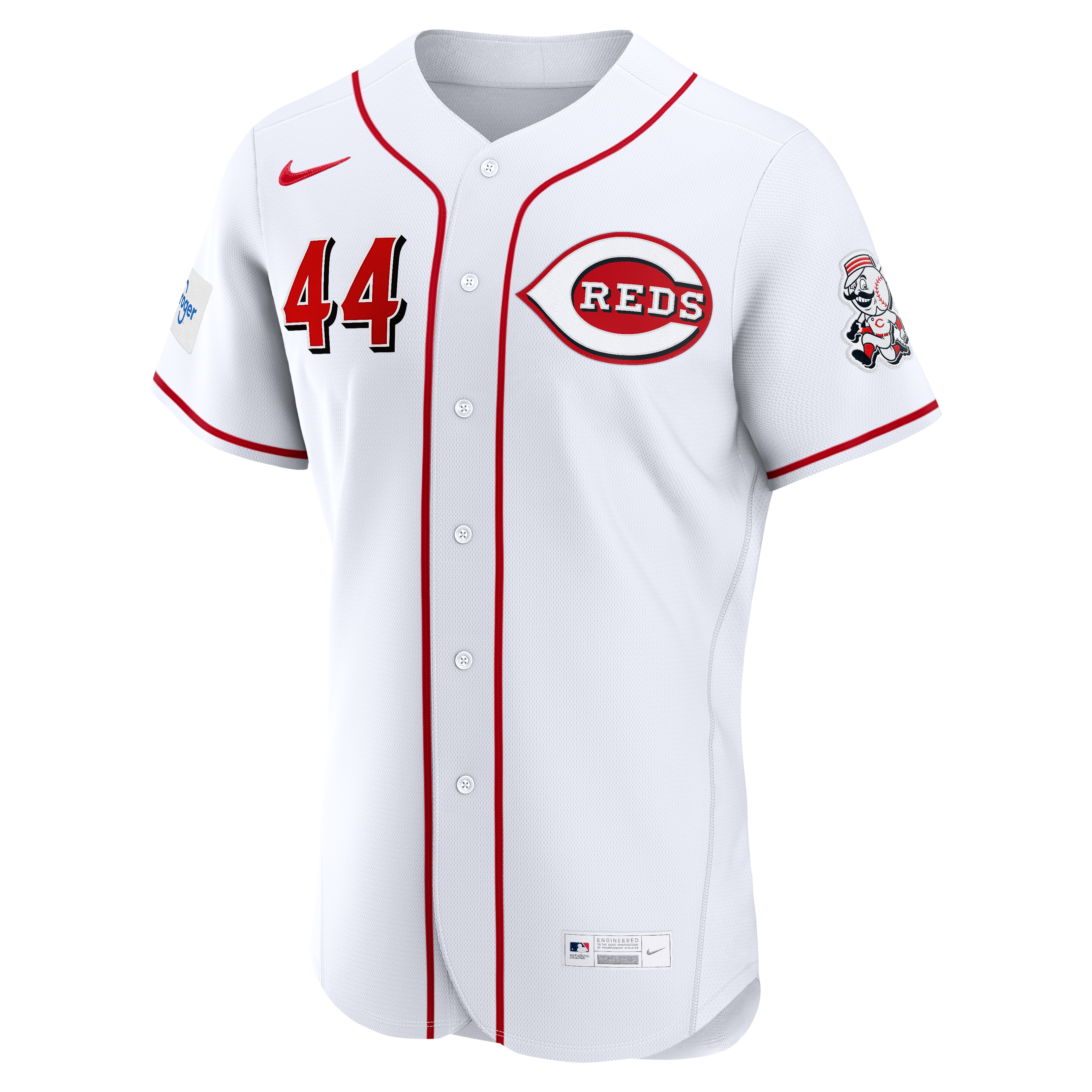 Elly De La Cruz Cincinnati Reds Alternate Sponsor Patch Jersey - White - Image 3