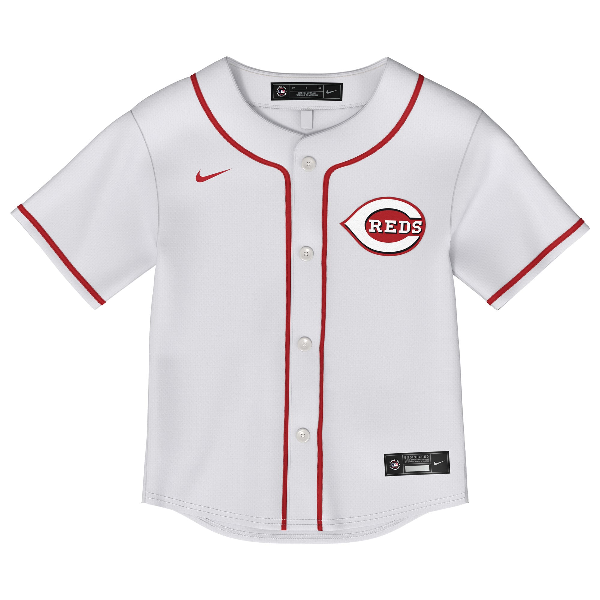 Elly De La Cruz Cincinnati Reds Toddler Home Player Jersey - White - Image 3