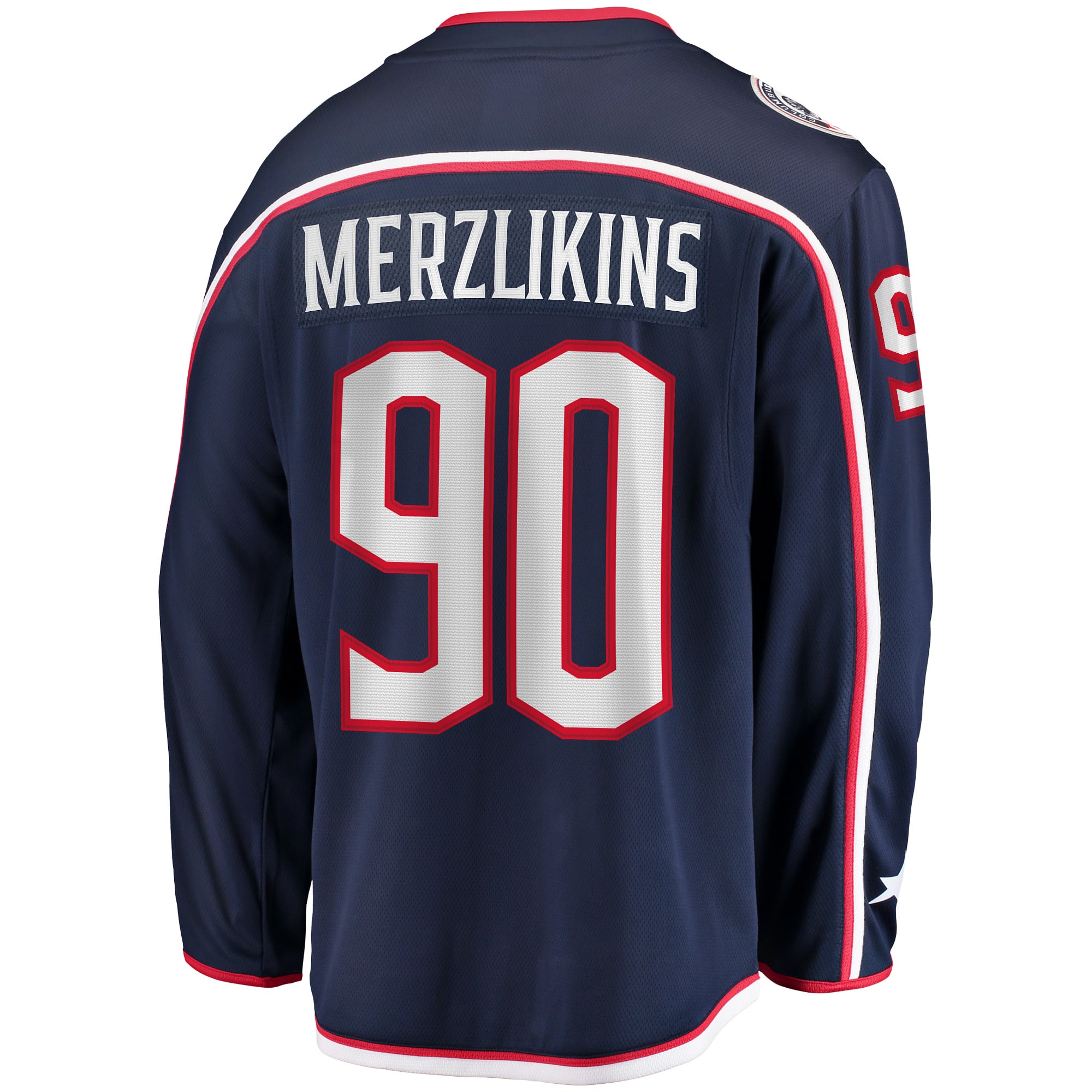 Elvis Merzlikins Columbus Blue Jackets Home Breakaway Player Jersey - Navy - Image 4