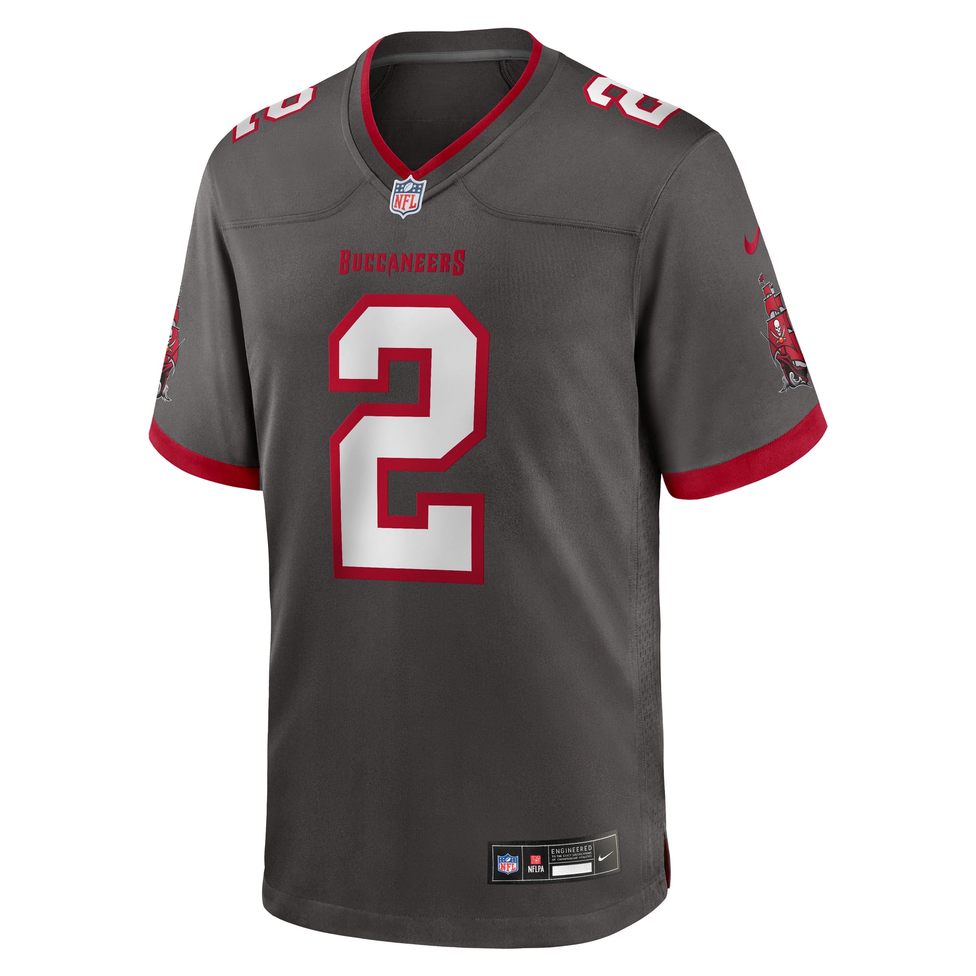 Emeka Egbuka Tampa Bay Buccaneers Alternate Game Player Jersey - Pewter - Image 3
