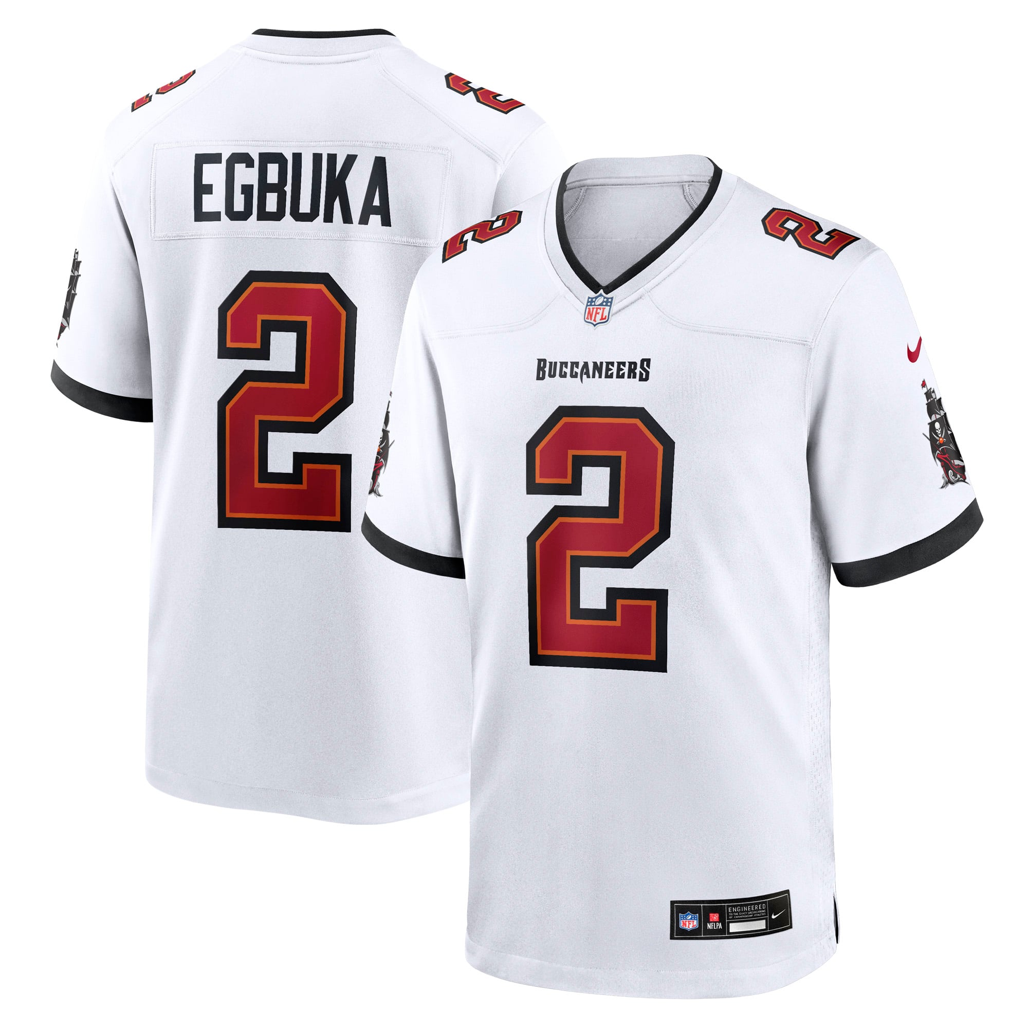 Emeka Egbuka Tampa Bay Buccaneers Game Jersey - White - White