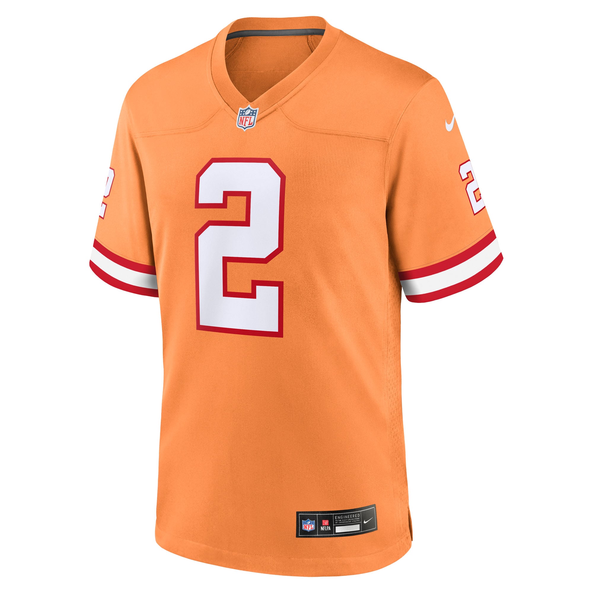 Emeka Egbuka Tampa Bay Buccaneers Team Game Jersey - Red - Creamsicle - Image 3