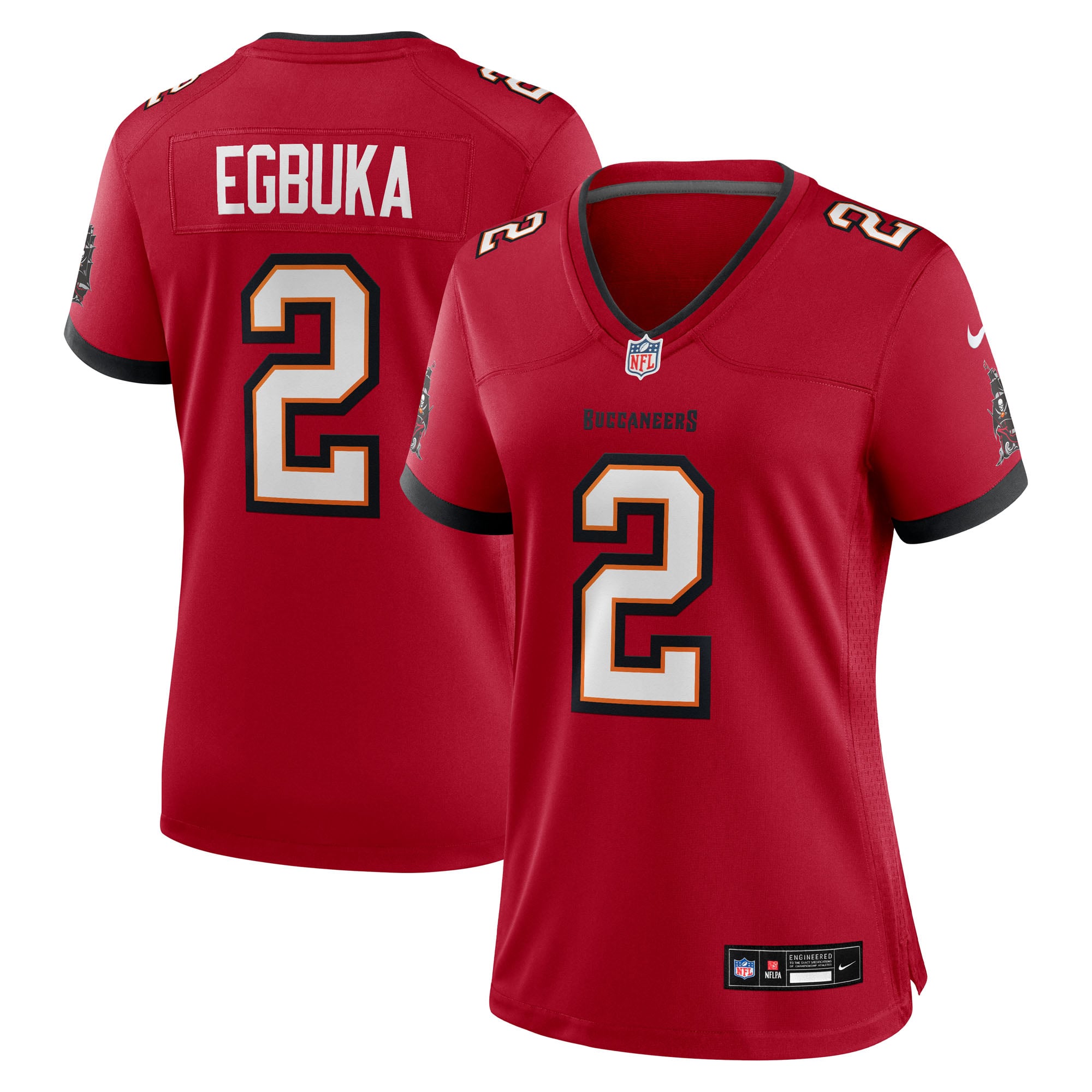 Emeka Egbuka Tampa Bay Buccaneers Women's Team Game Jersey - Red - Image 2