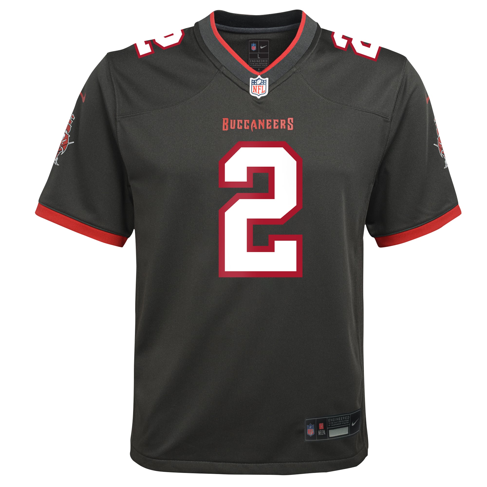 Emeka Egbuka Tampa Bay Buccaneers Youth Team Game Jersey - Orange - Pewter - Image 3