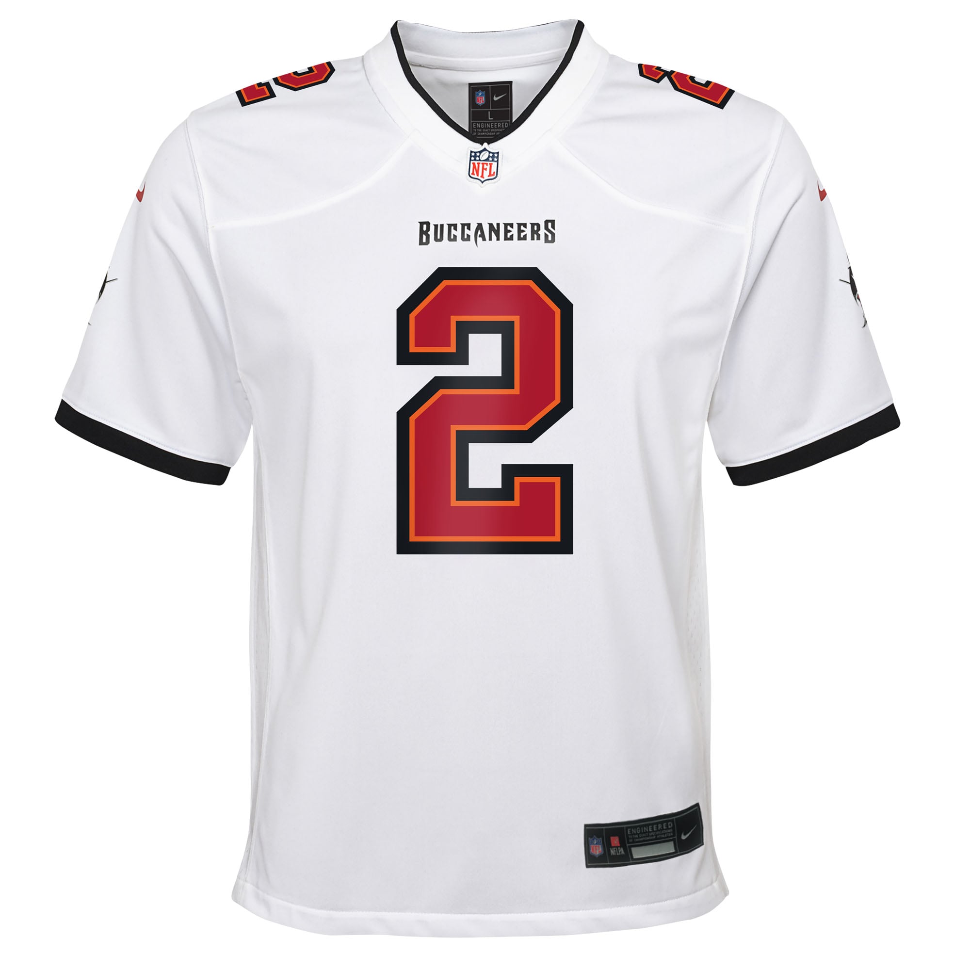 Emeka Egbuka Tampa Bay Buccaneers Youth Team Game Jersey - White - Image 3