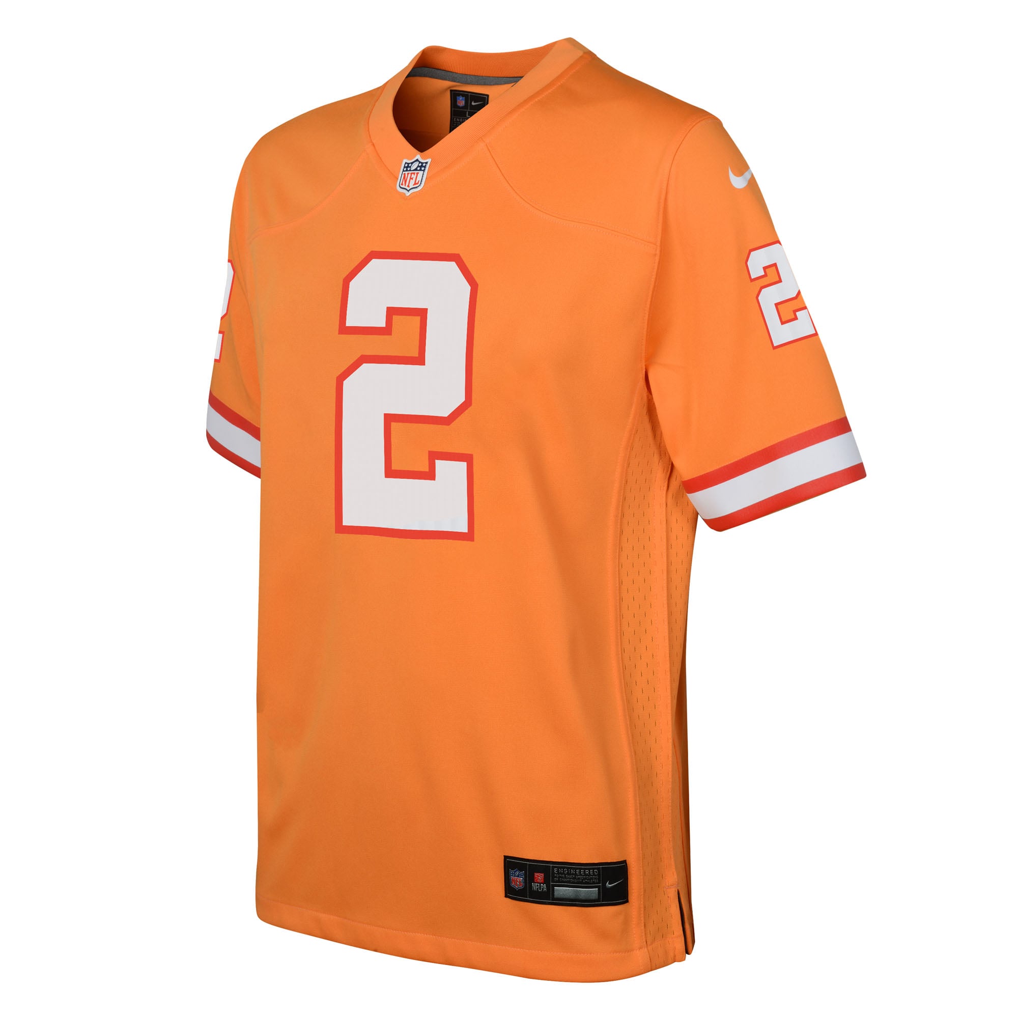 Emeka Egbuka Tampa Bay Buccaneers Youth White Game Jersey - Creamsicle - Image 3