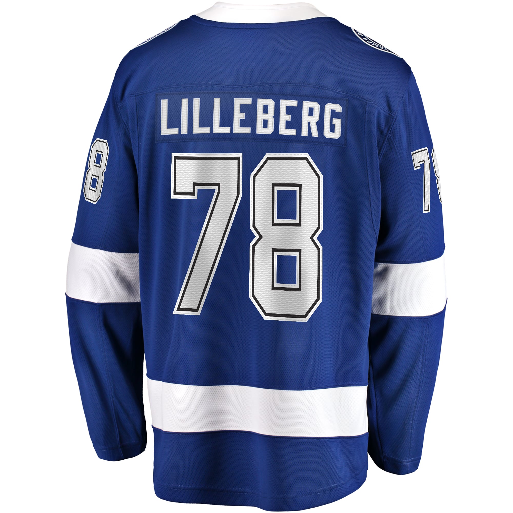 Emil Lilleberg Tampa Bay Lightning Home Premier Breakaway Player Jersey - Blue - Image 4