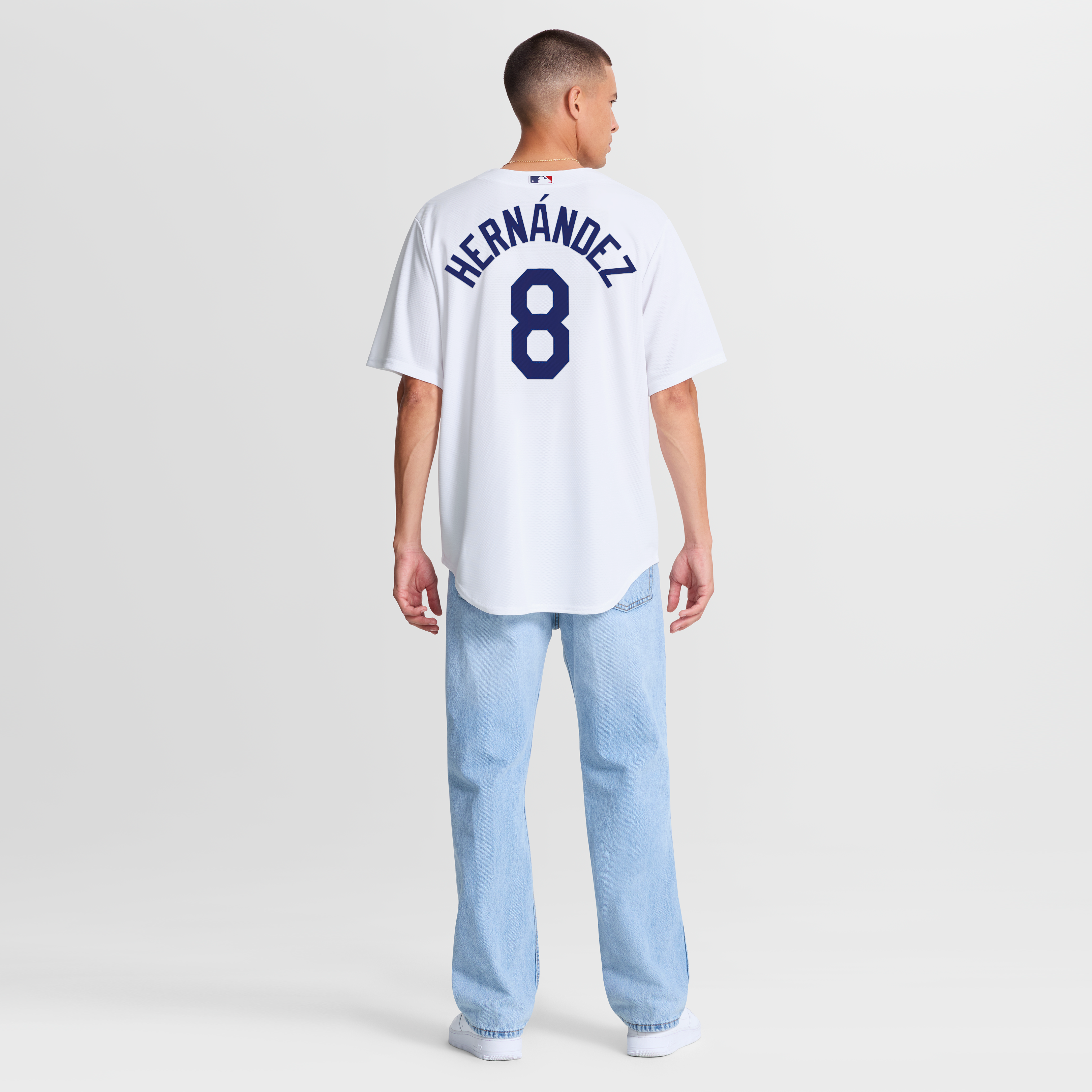 Enrique Hernández Los Angeles Dodgers Alternate Jersey - Royal - White - Image 6