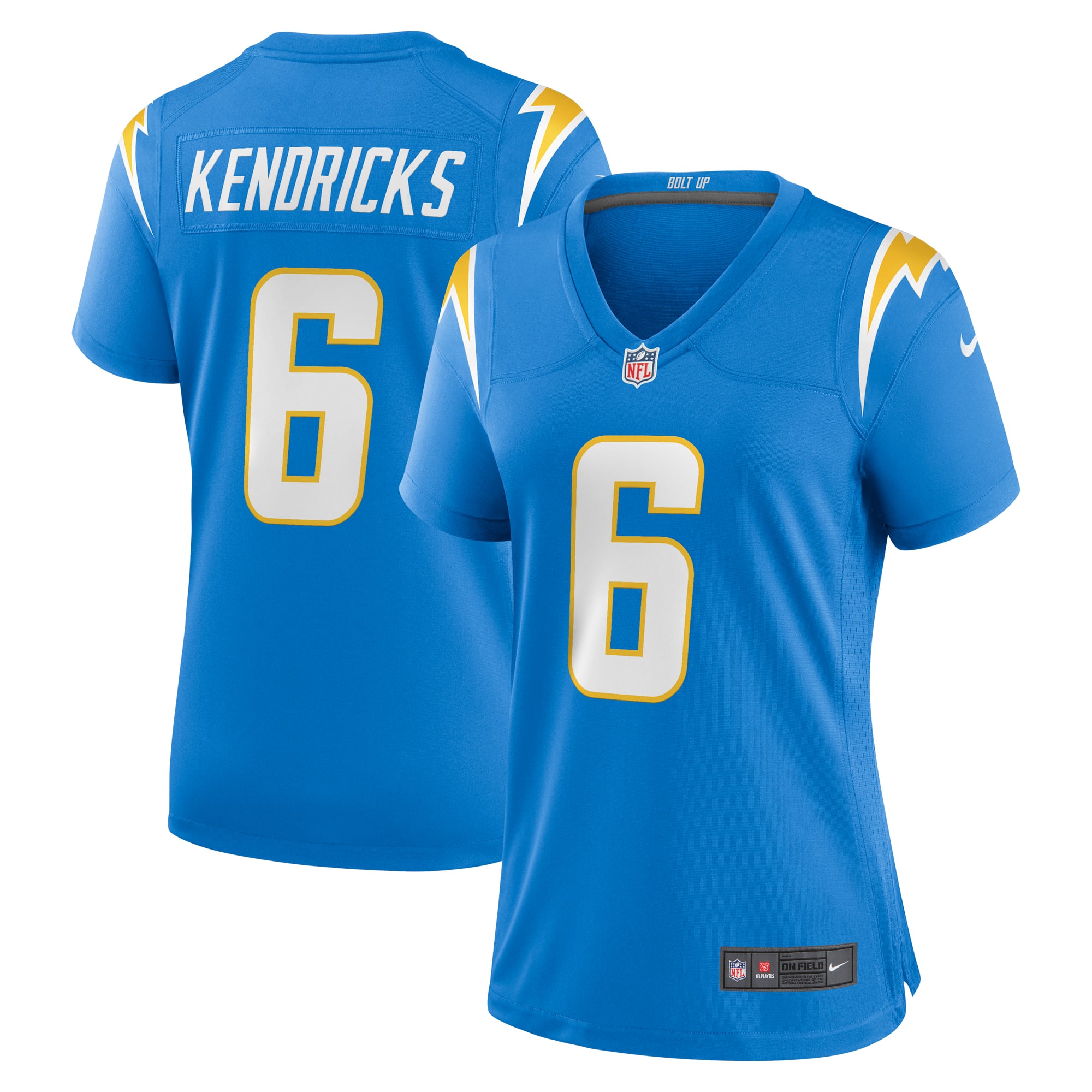 Eric Kendricks Los Angeles Chargers Women's Game Player Jersey - Powder Blue - Image 2