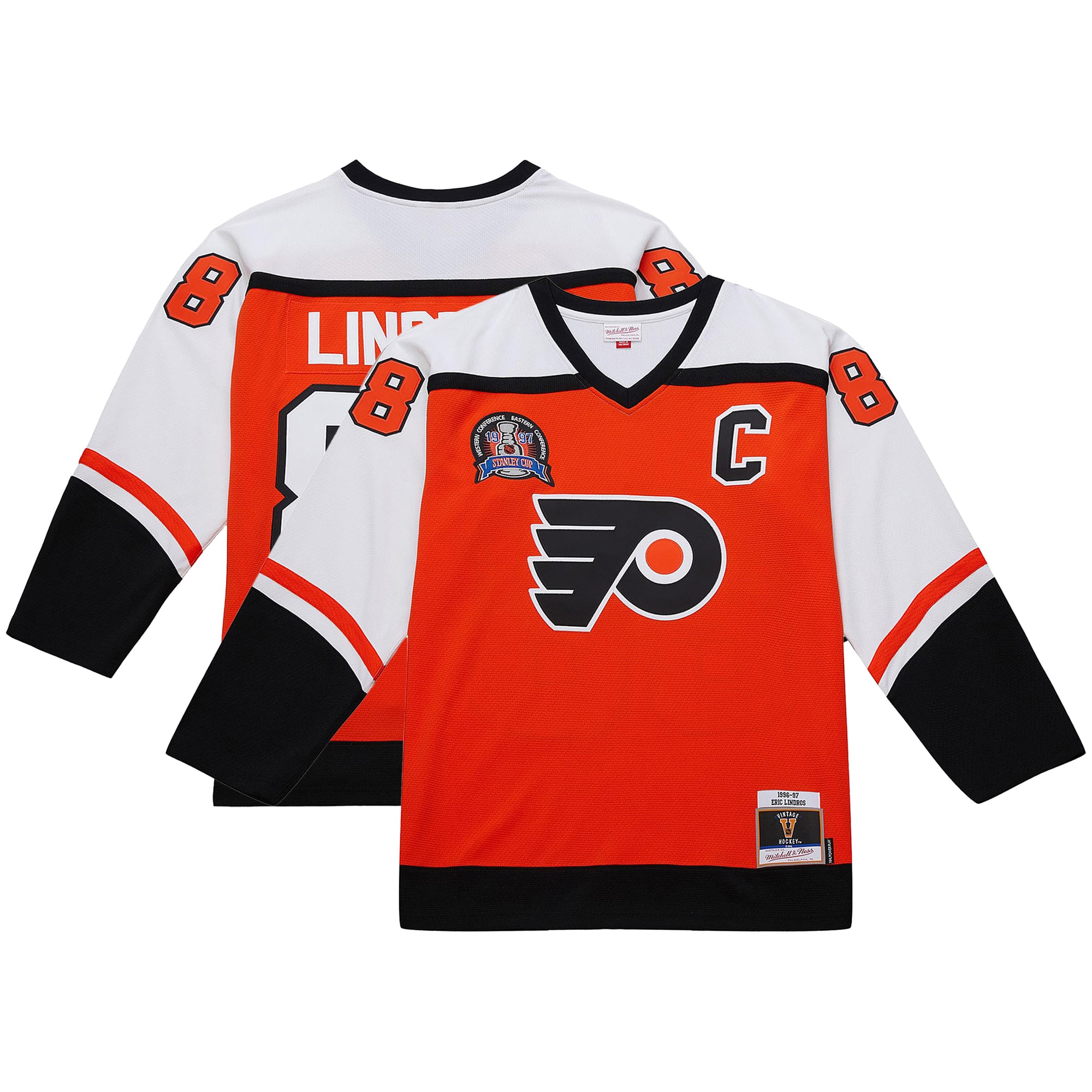 Eric Lindros Philadelphia Flyers Big & Tall 1996-97 Blue Line 2.0 Jersey - Orange - Image 2