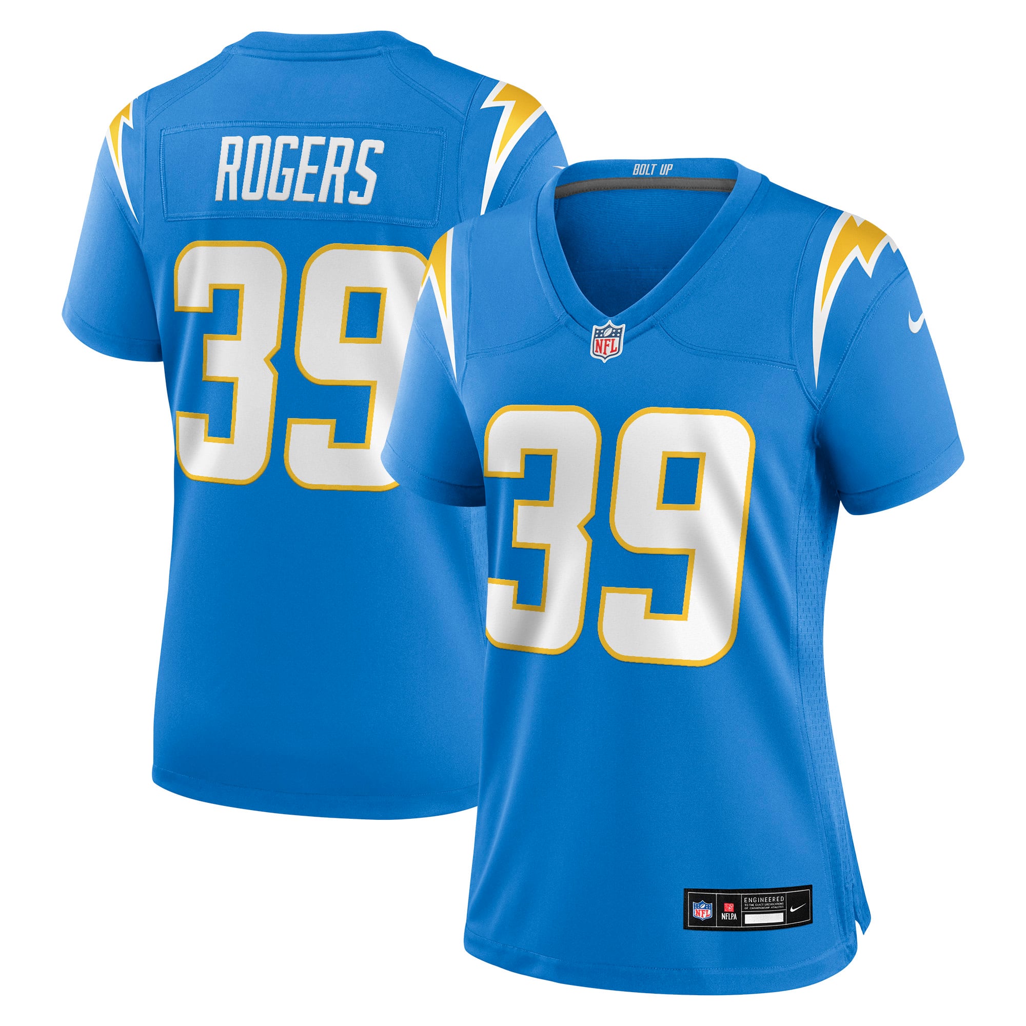 Eric Rogers Los Angeles Chargers Women's Team Game Jersey - Powder Blue