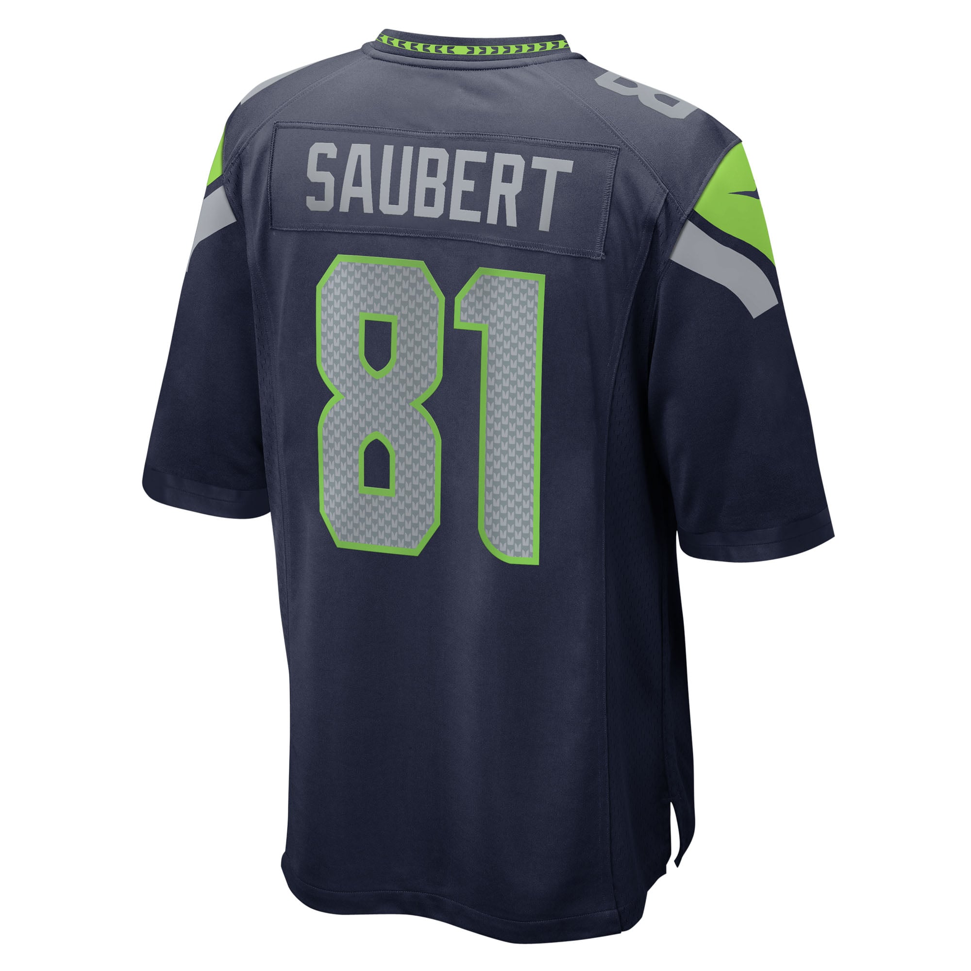 Eric Saubert Seattle Seahawks Team Game Jersey - College Navy - Image 4