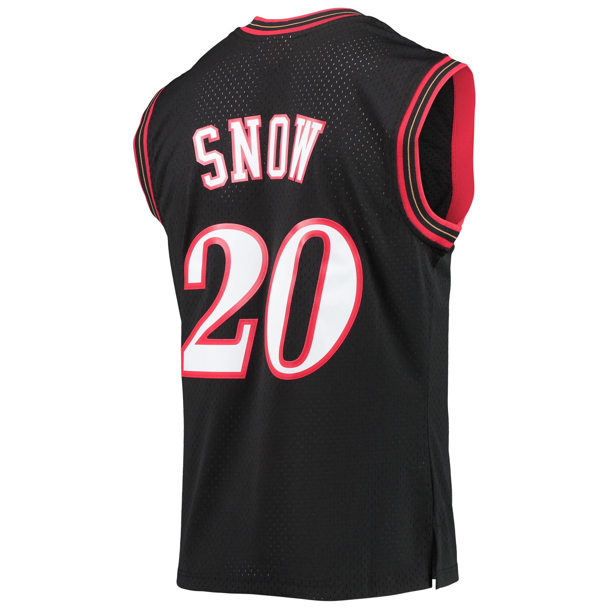 Eric Snow Philadelphia 76ers 2000/01 Hardwood Classics Swingman Jersey - Black - Image 4