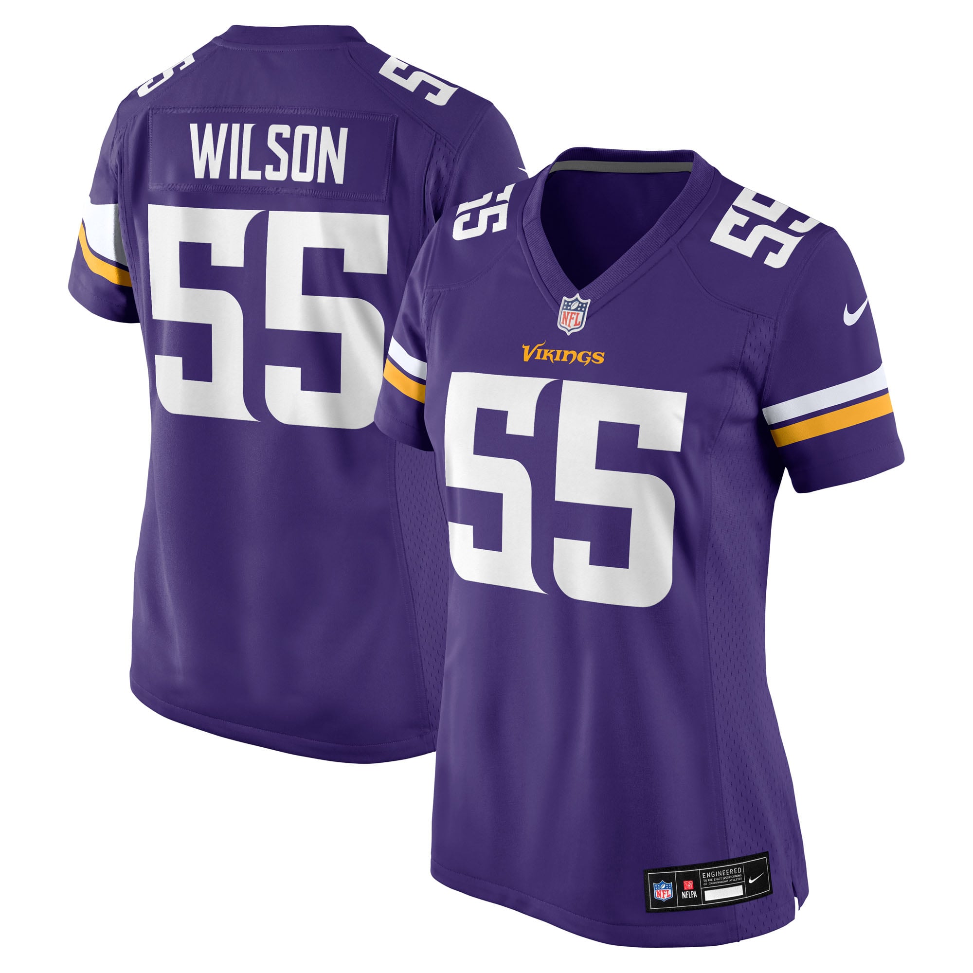 Eric Wilson Minnesota Vikings Women's Team Game Jersey - Purple - Image 2