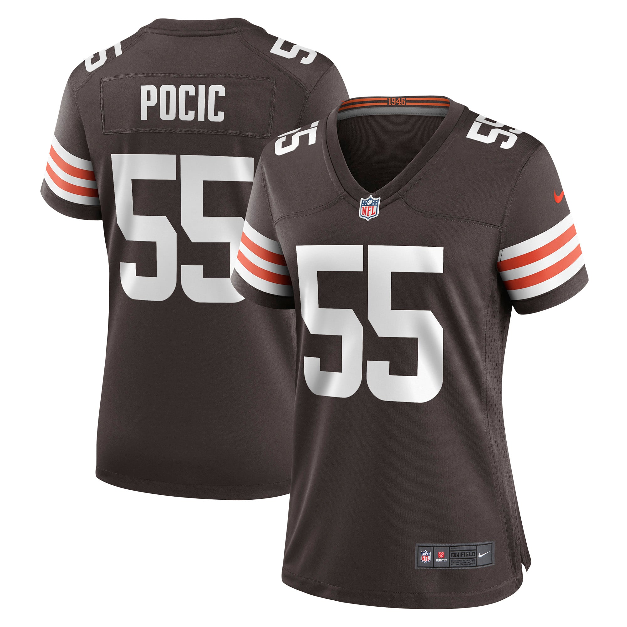 Ethan Pocic Cleveland Browns Women's Game Jersey - Brown - Image 2