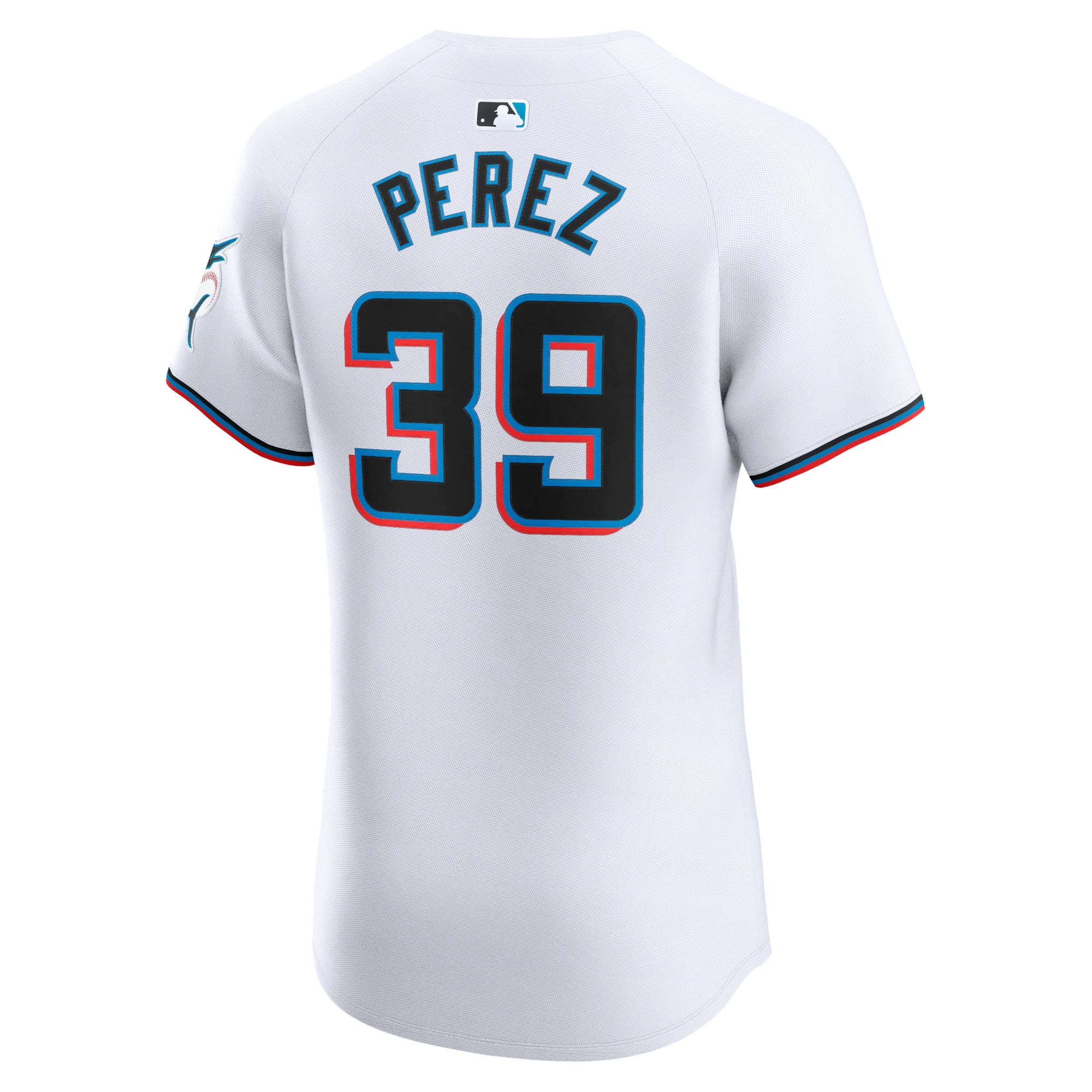 Eury Perez Miami Marlins Home Elite Player Jersey - White - Image 4
