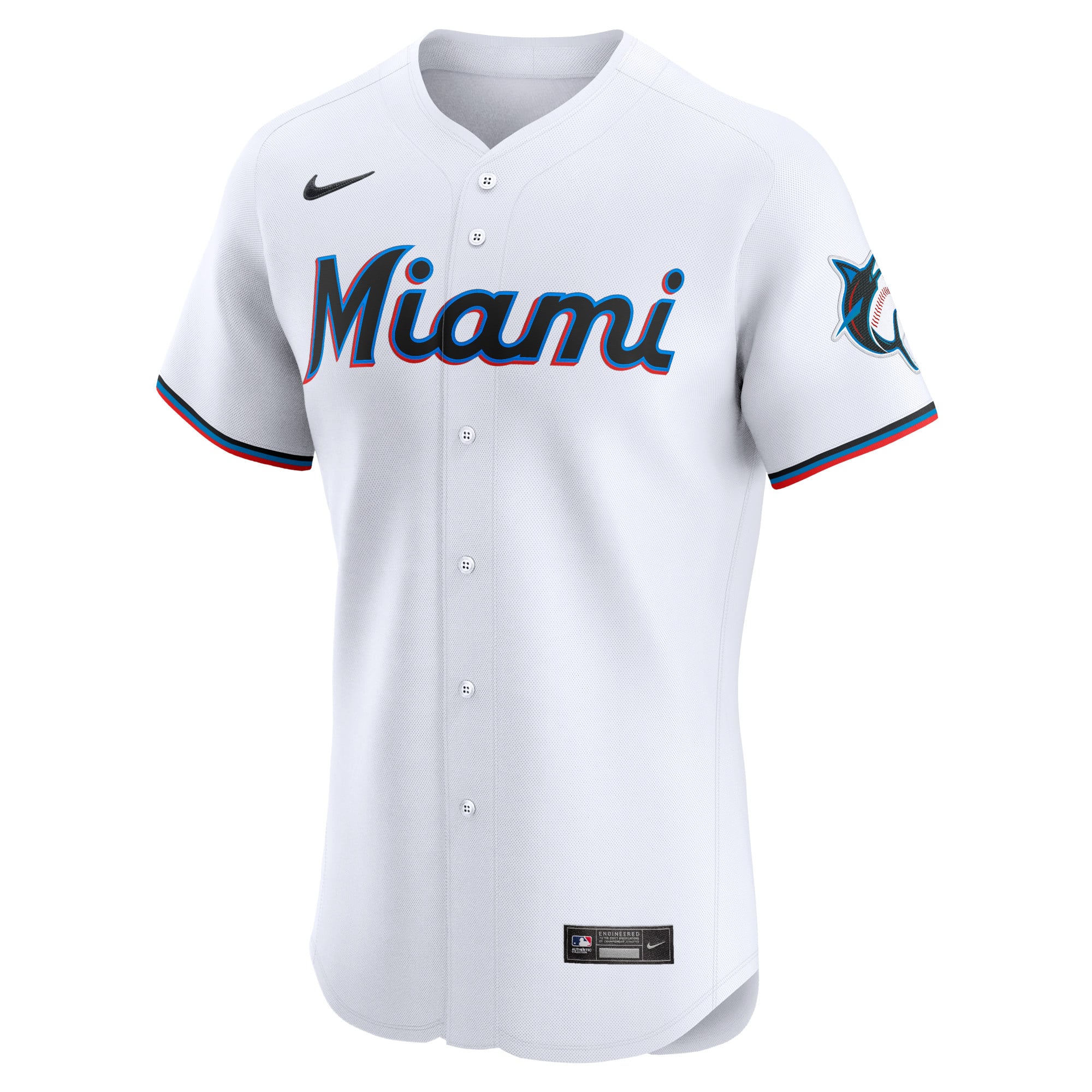 Eury Perez Miami Marlins Home Elite Player Jersey - White - Image 3
