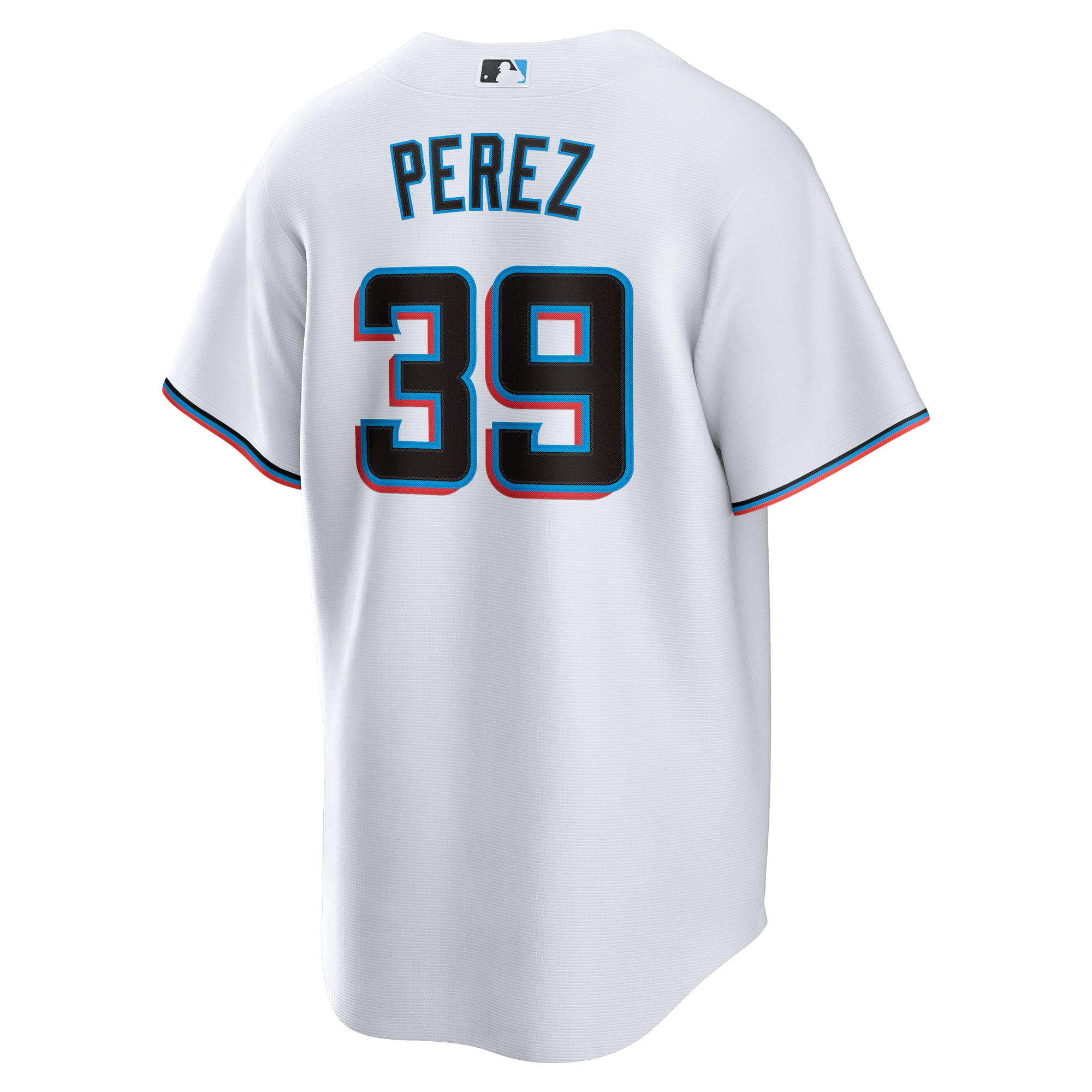 Eury Perez Miami Marlins Home Jersey - White - Image 4