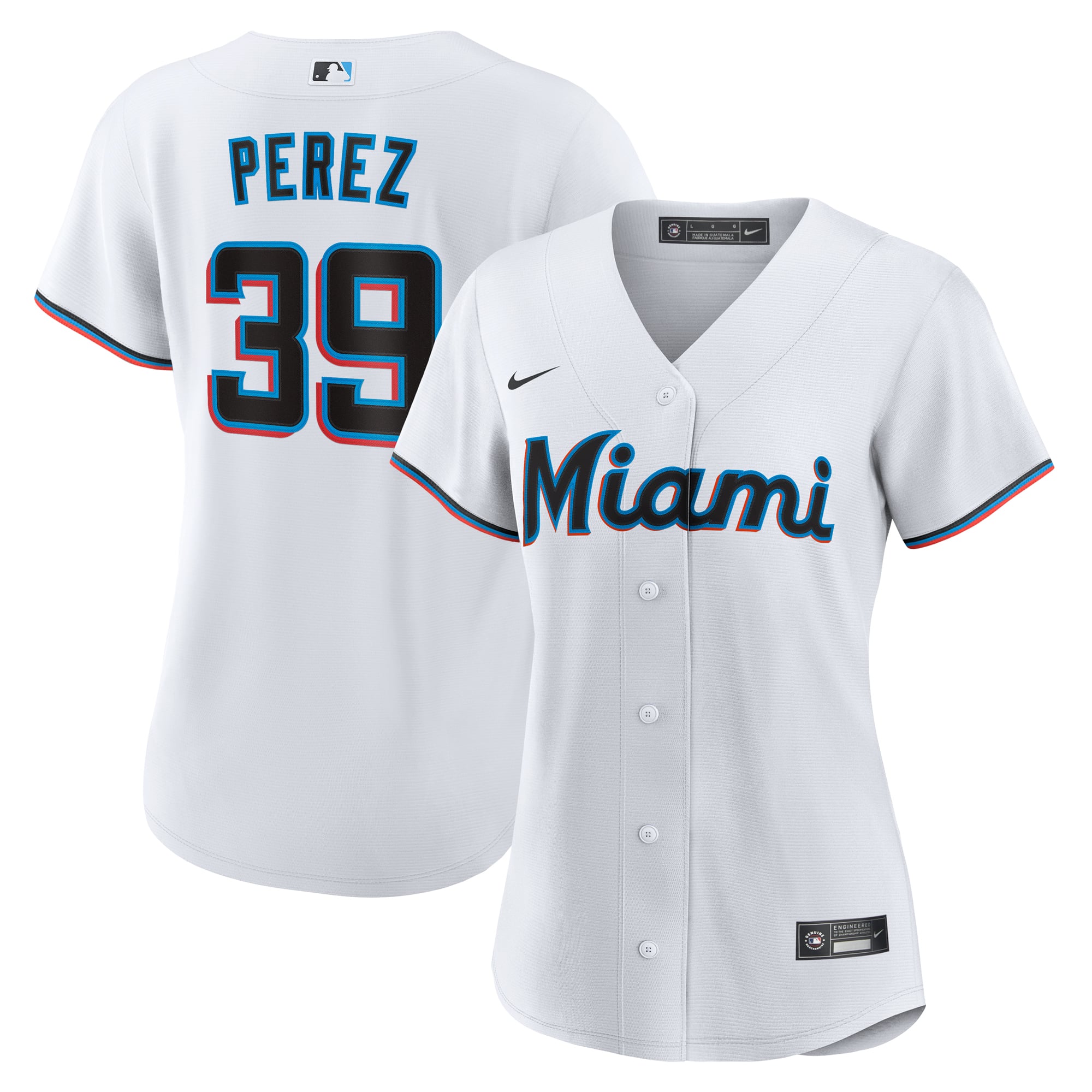 Eury Perez Miami Marlins Women's Home Jersey - White - Image 2