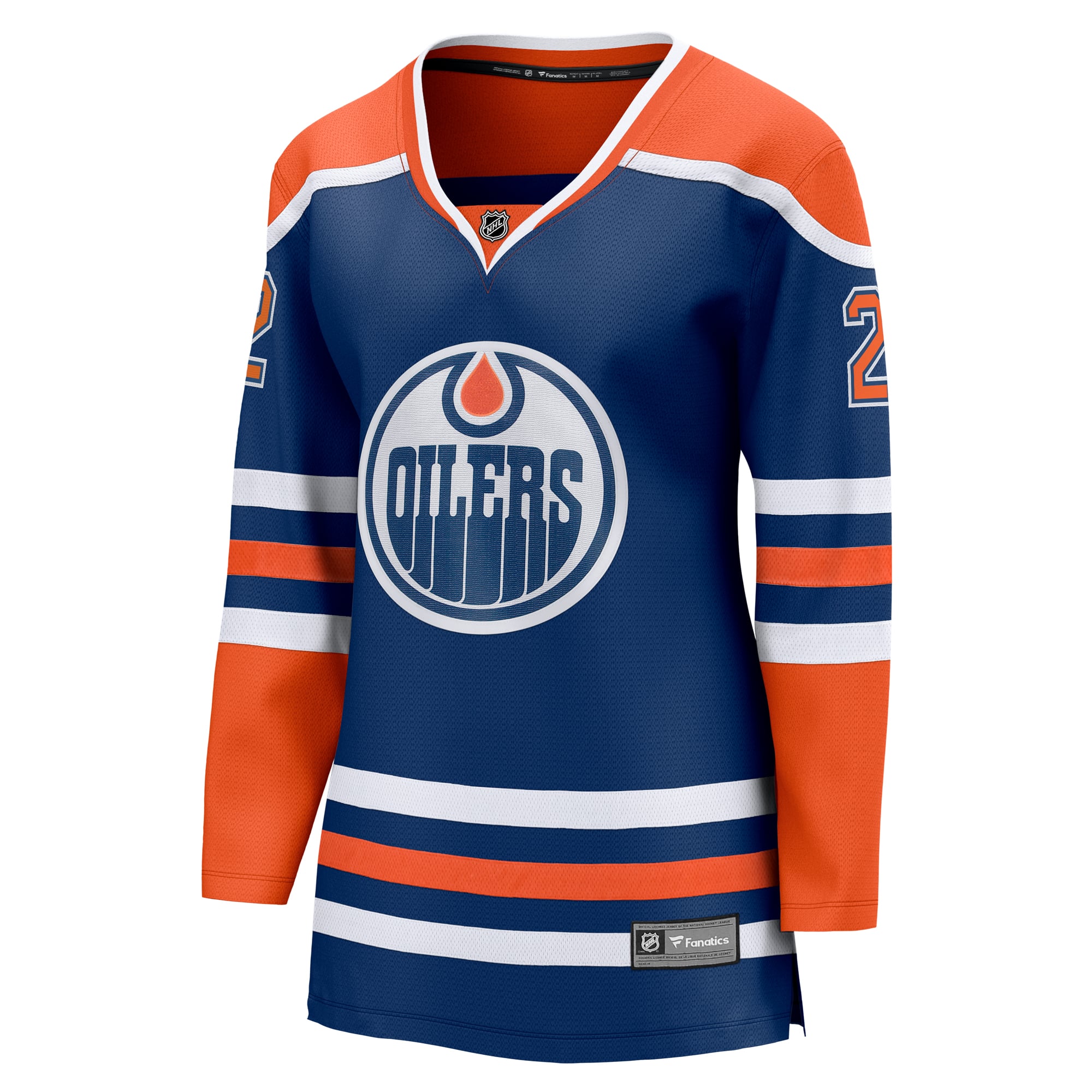 Evan Bouchard Edmonton Oilers Women's Home Breakaway Player Jersey - Royal - Image 3