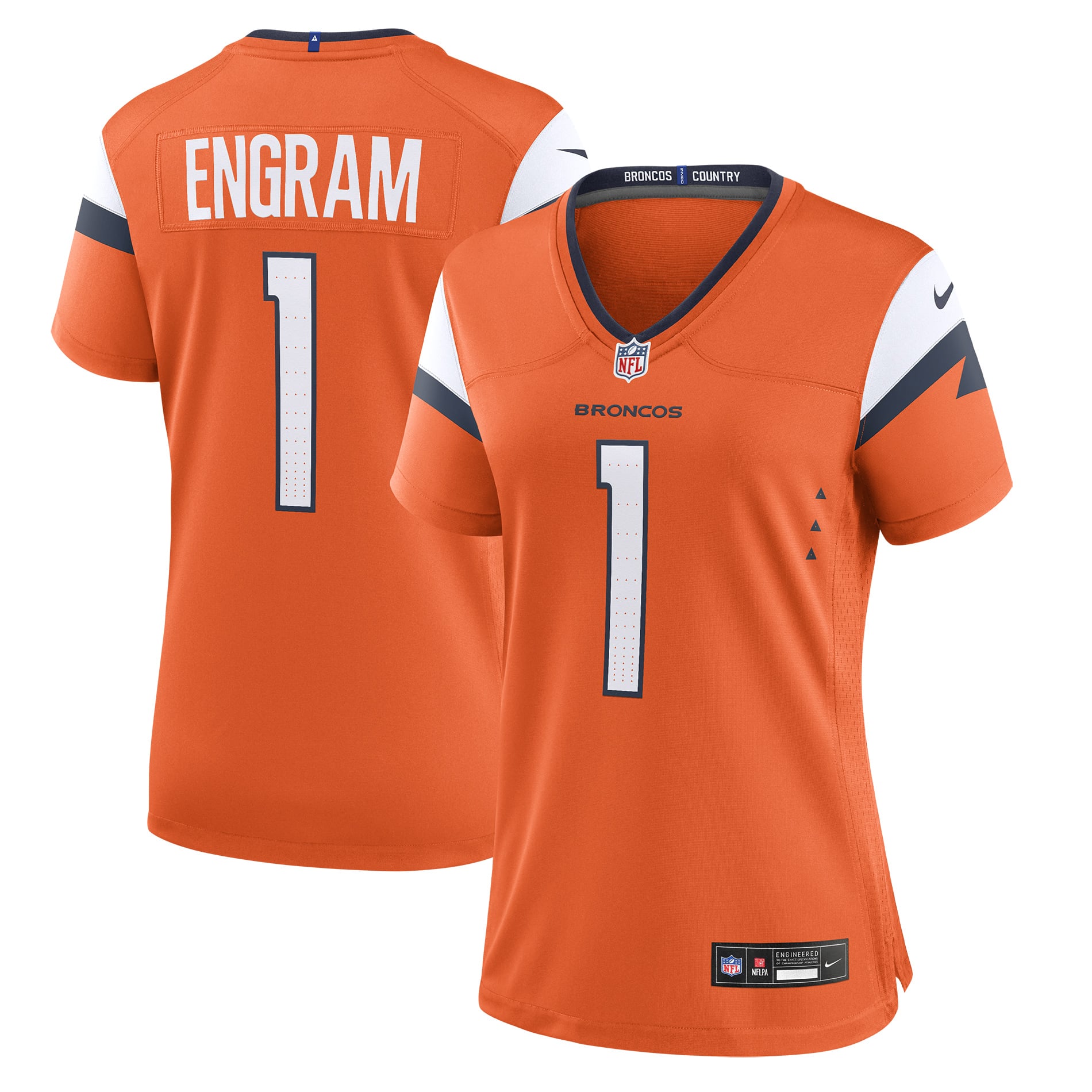Evan Engram Denver Broncos Women's Team Game Jersey - Orange - Image 2