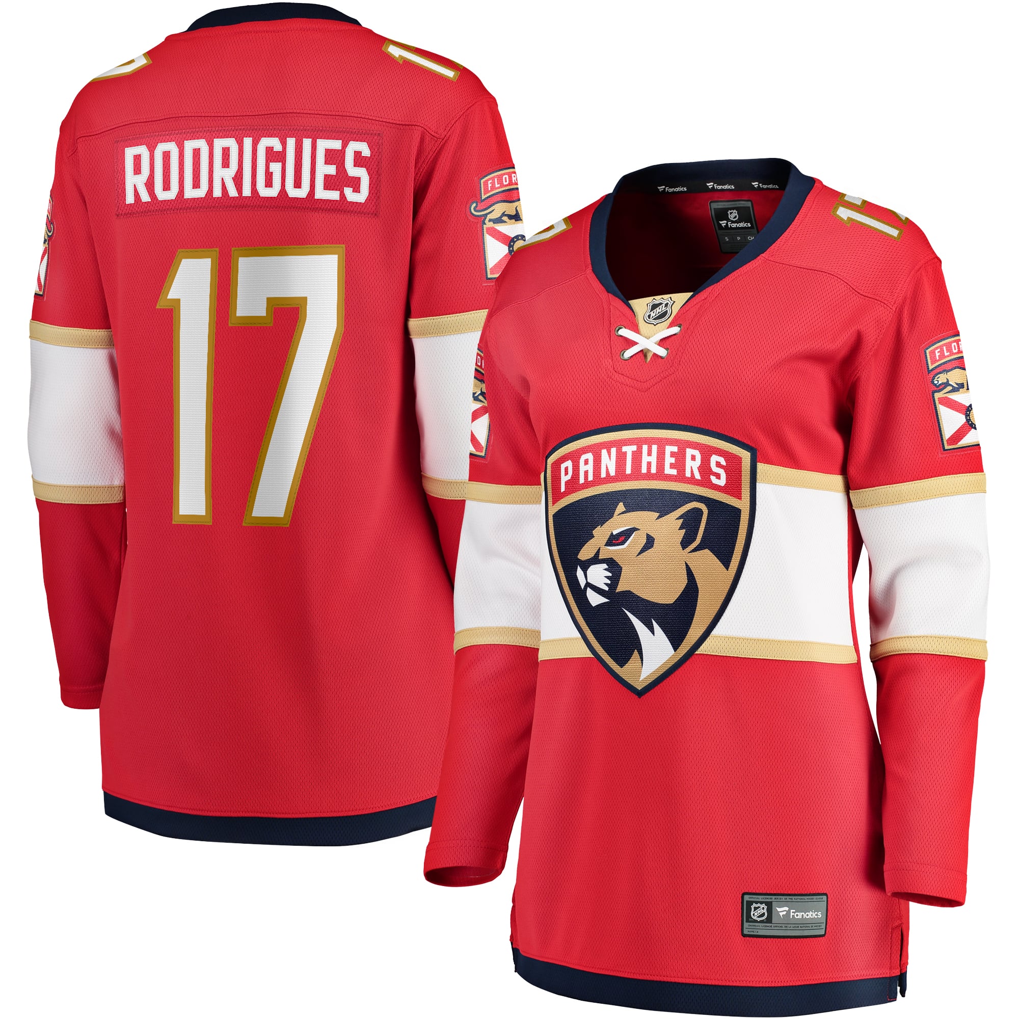 Evan Rodrigues Florida Panthers Women's Home Breakaway Player Jersey - Red - Image 2