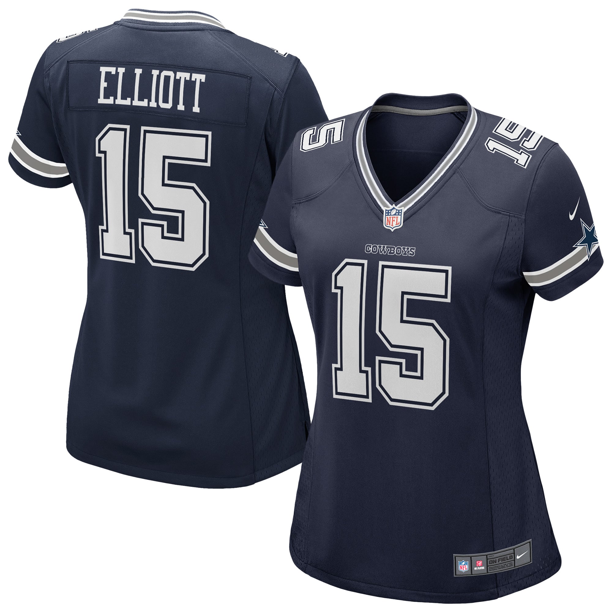 Ezekiel Elliott Dallas Cowboys Women's Game Jersey - Navy - Image 2