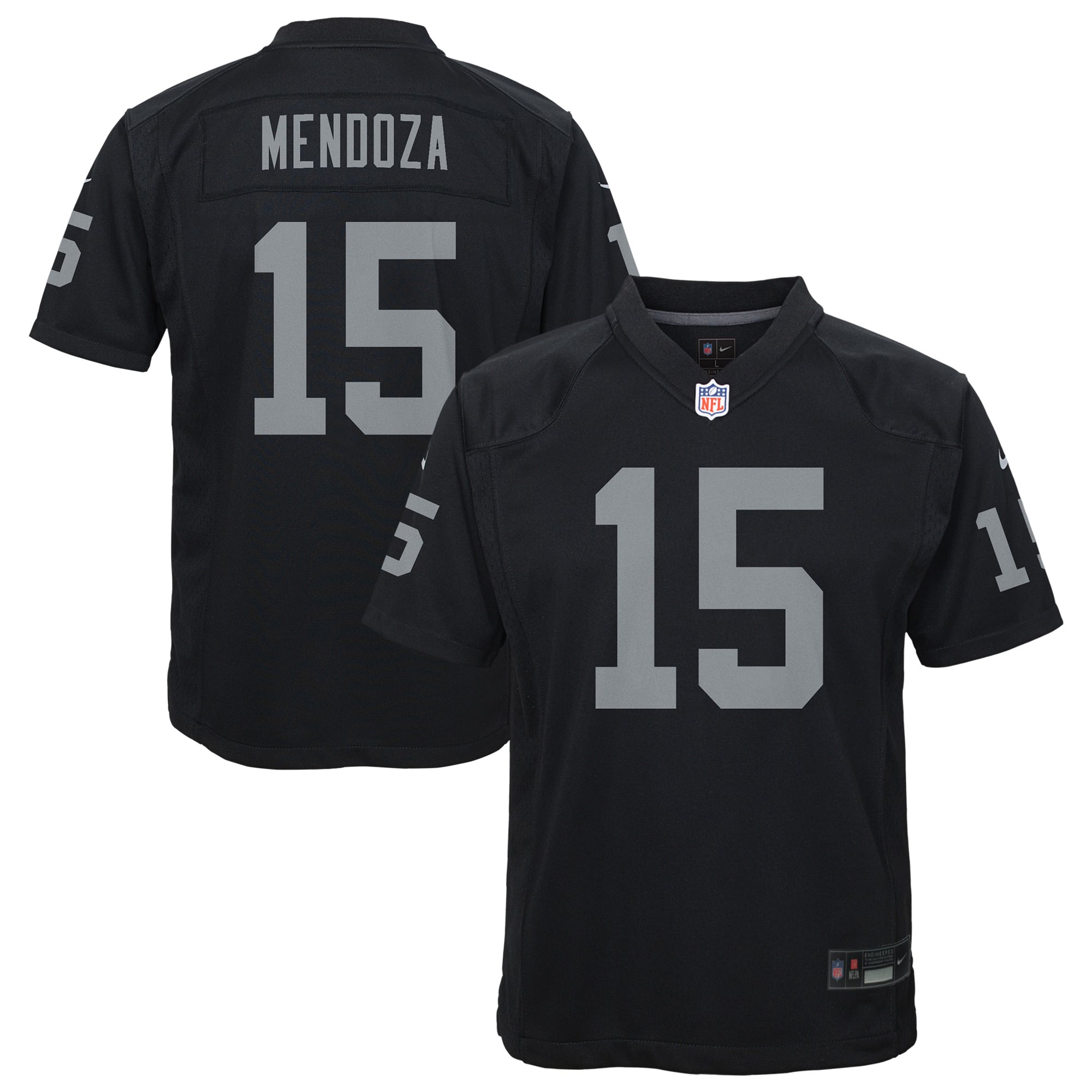 Fernando Mendoza Las Vegas Raiders Youth Game Jersey - Black