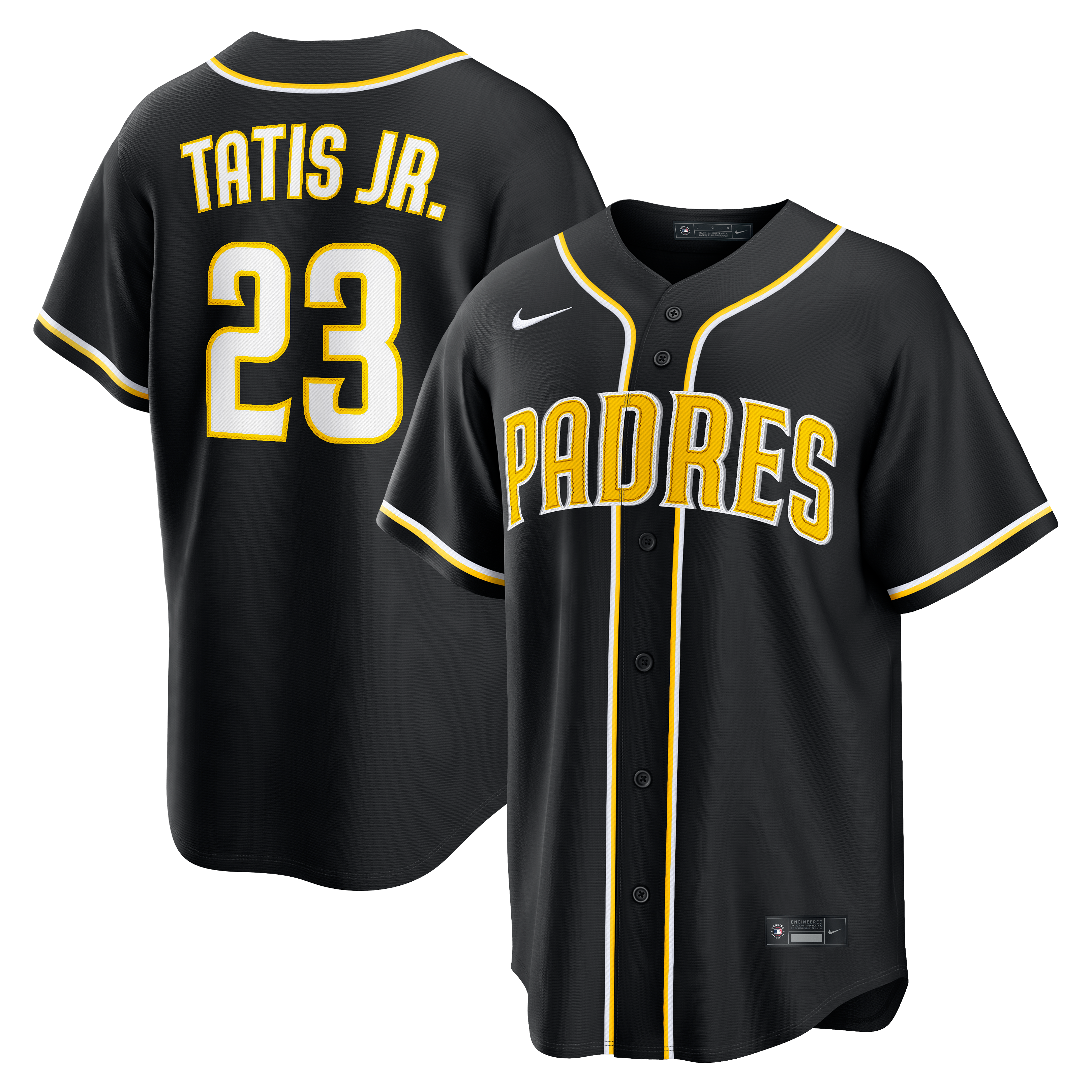 Fernando Tatis Jr. San Diego Padres Fashion Black Out Jersey - Image 2