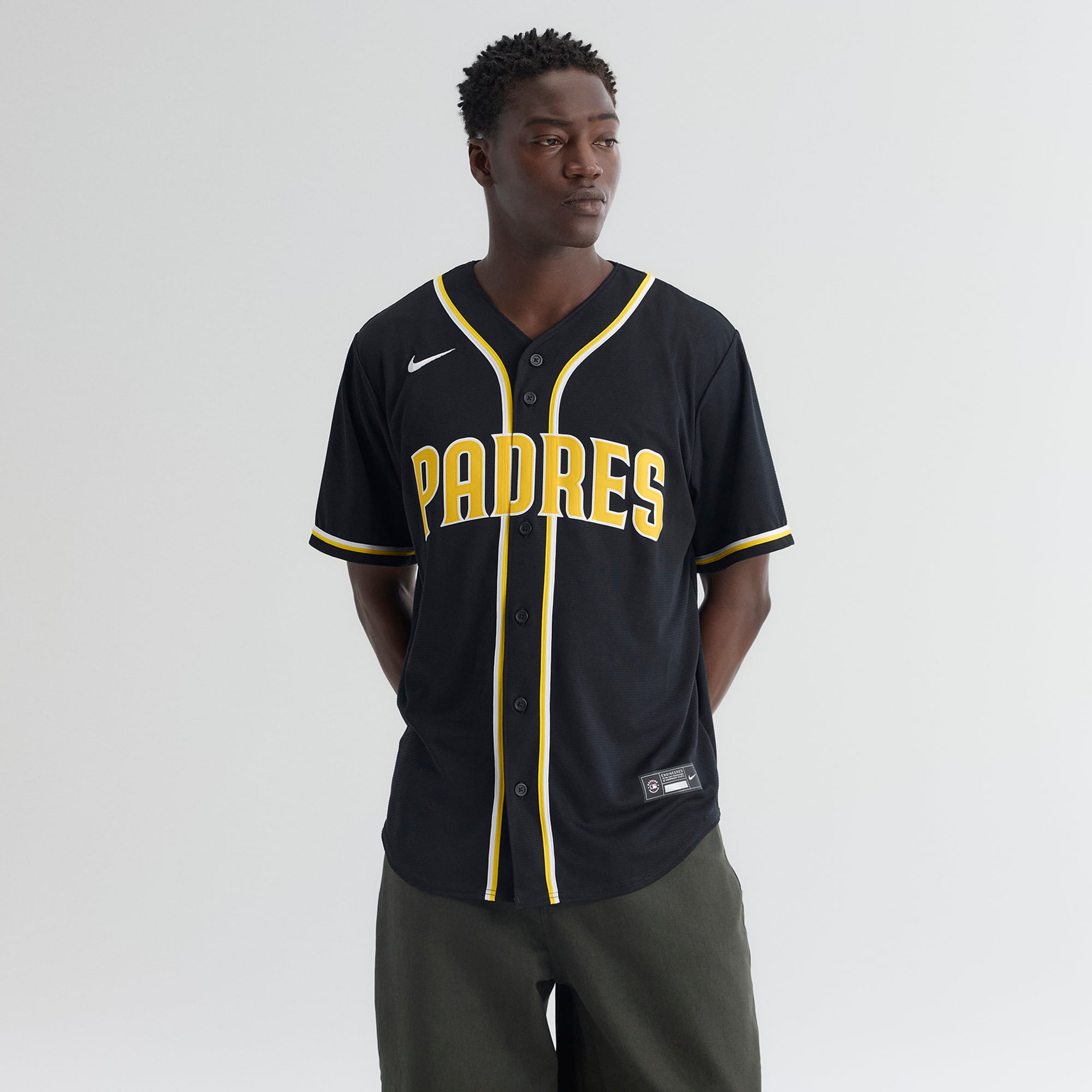 Fernando Tatis Jr. San Diego Padres Fashion Black Out Jersey - Image 3