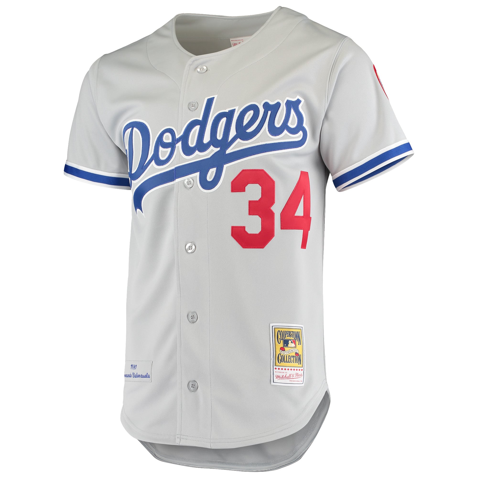 Fernando Valenzuela Los Angeles Dodgers Jersey - Gray - Image 3