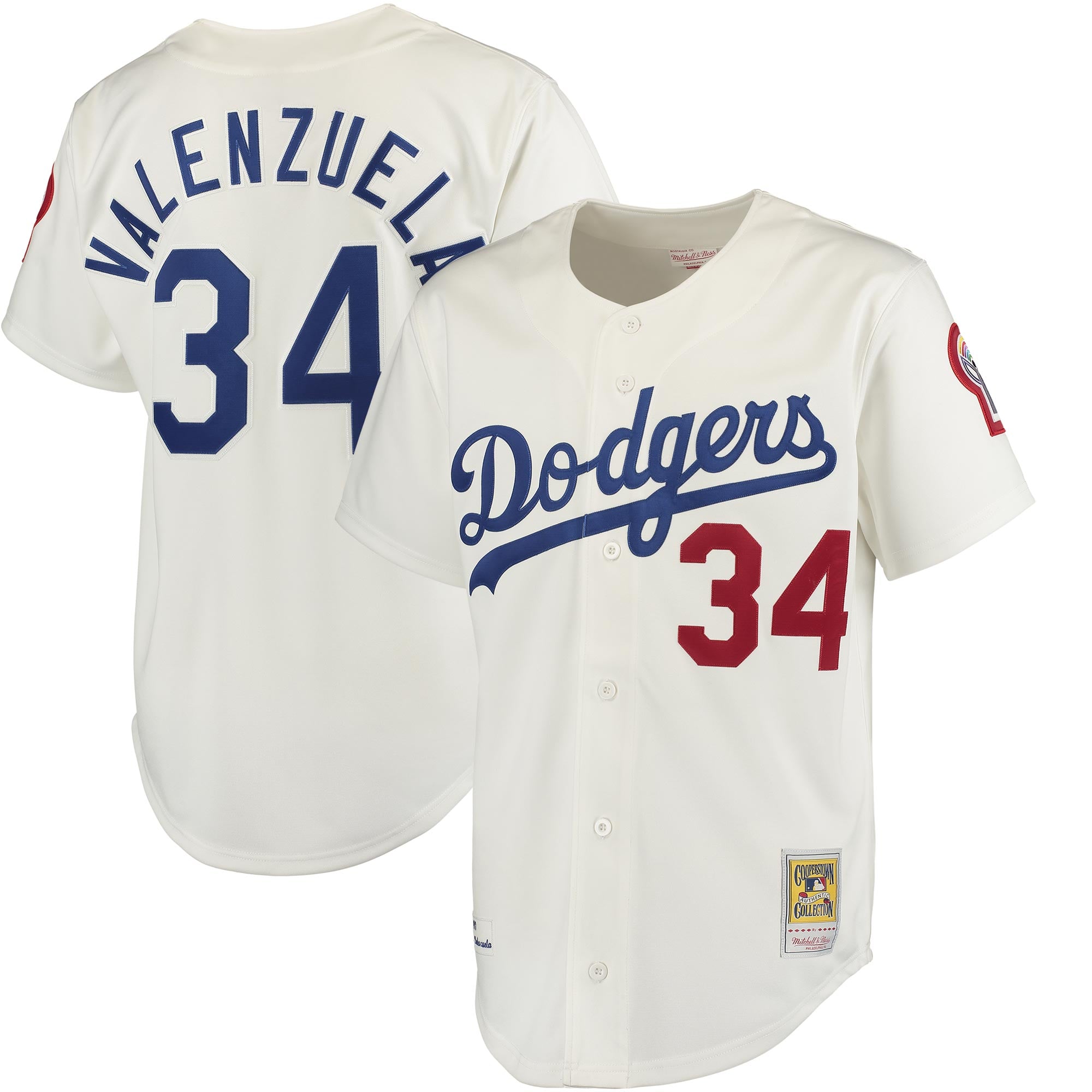 Fernando Valenzuela Los Angeles Dodgers Jersey - White - Image 2