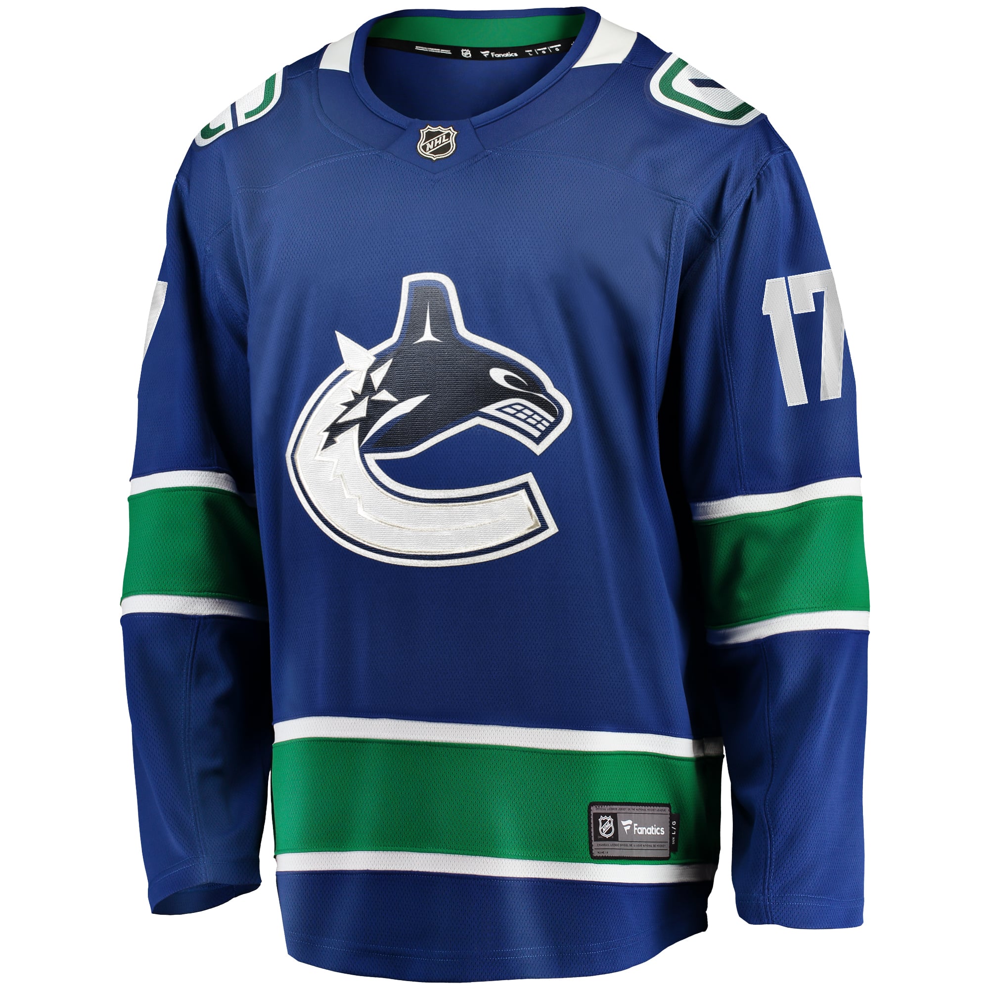 Filip Hronek Vancouver Canucks Home Breakaway Jersey - Blue - Image 3