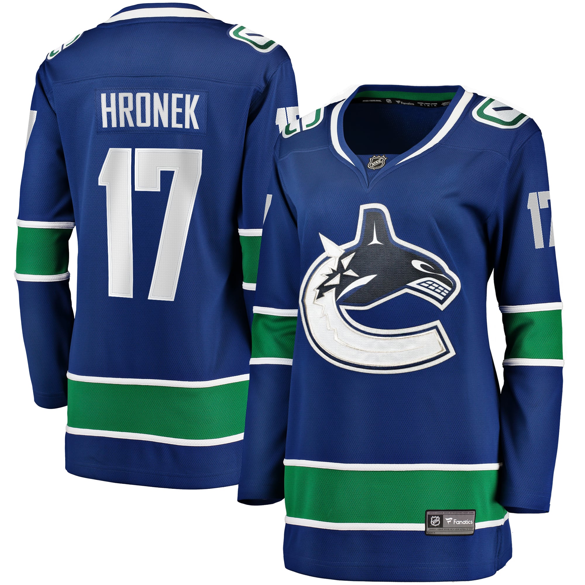 Filip Hronek Vancouver Canucks Women's Home Breakaway Jersey - Blue - Image 2