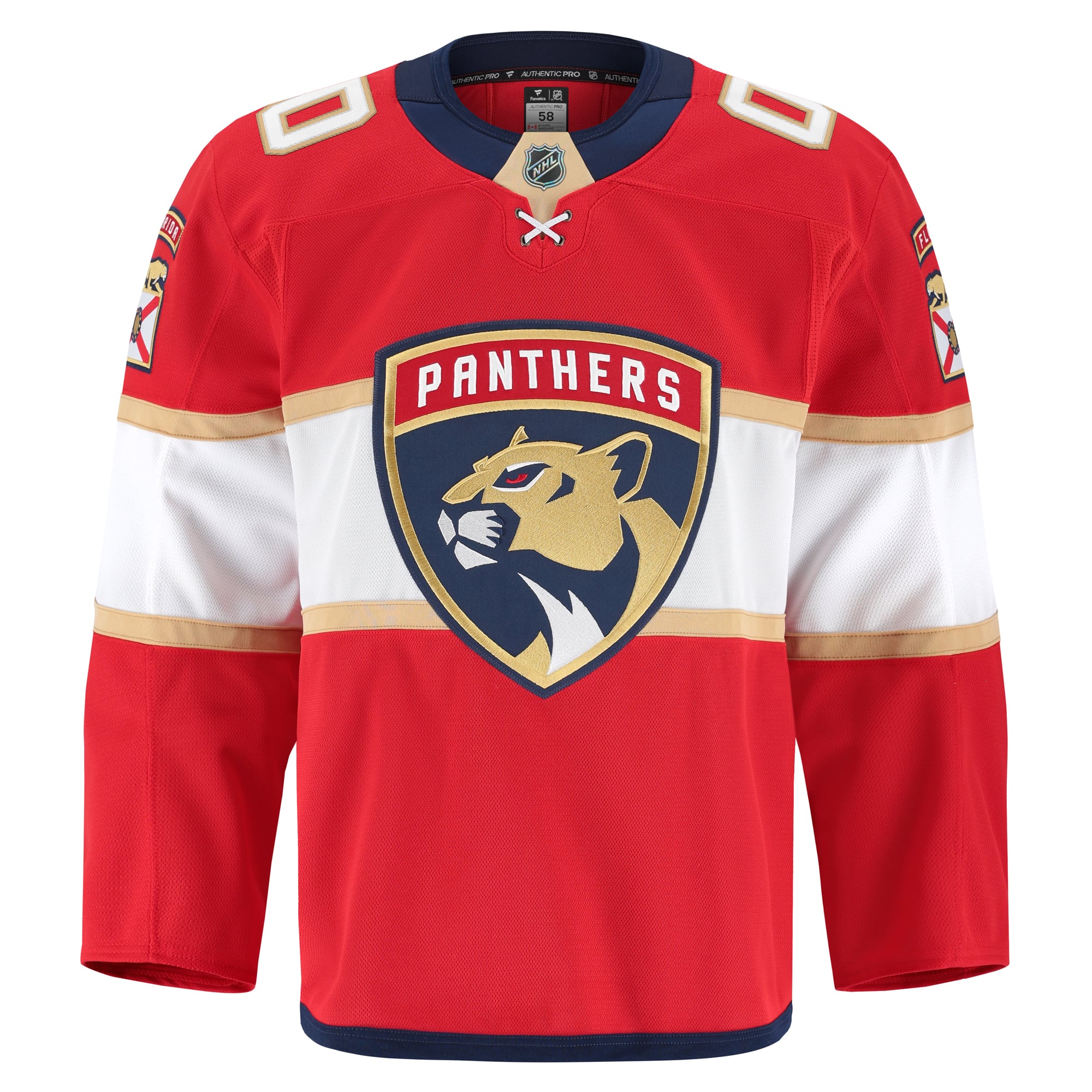 Florida Panthers Home Pro Custom Jersey - Red - Image 3