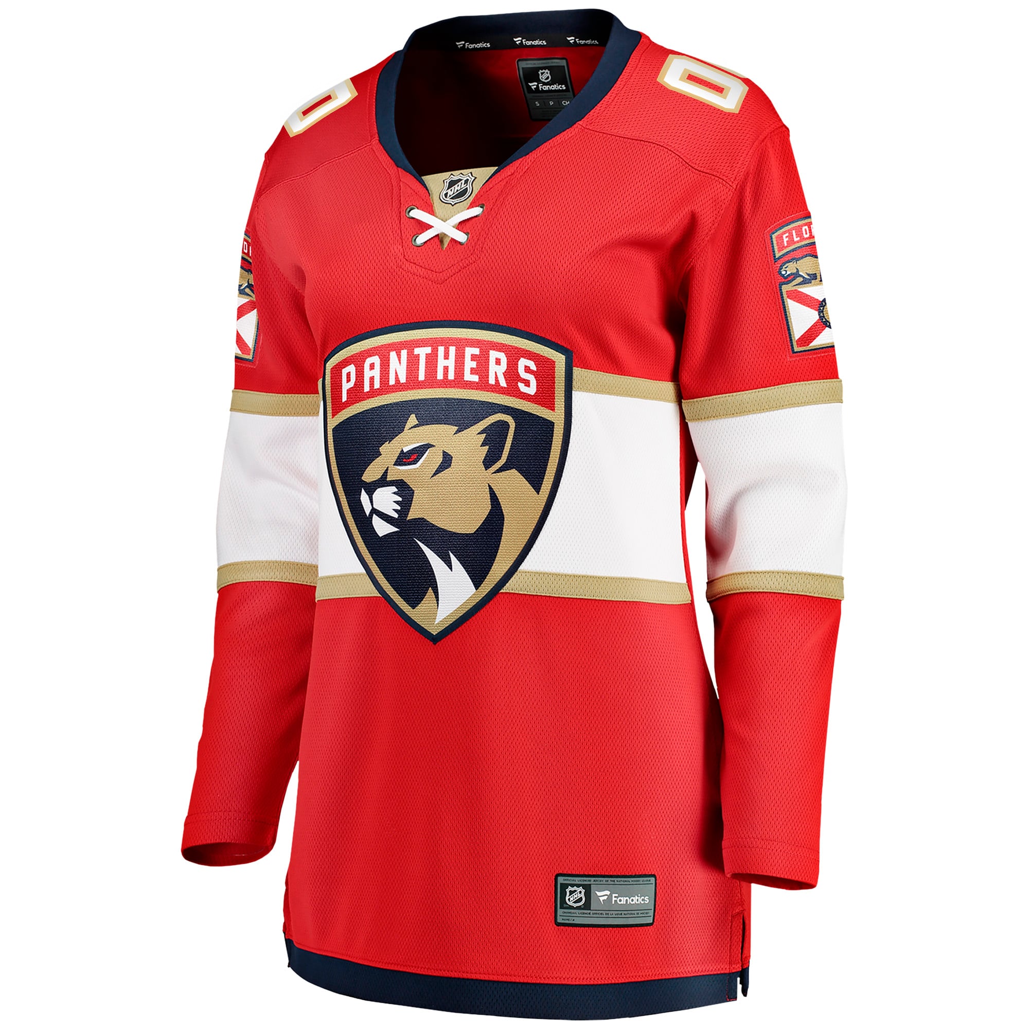 Florida Panthers Women's Home Breakaway Custom Jersey - Red - Image 3