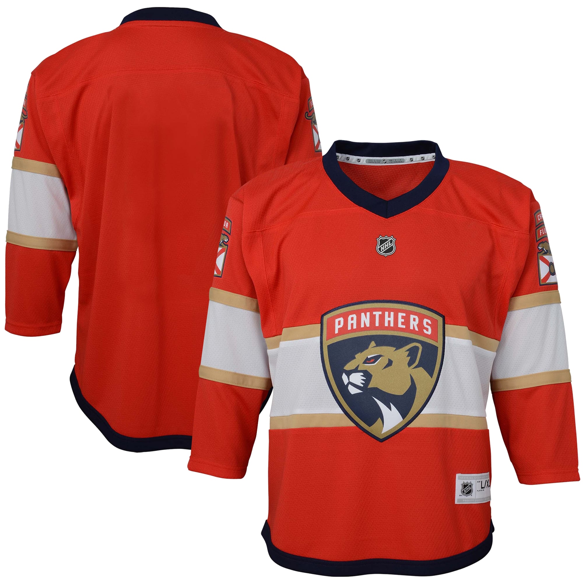 Florida Panthers Youth Home Blank Jersey - Red