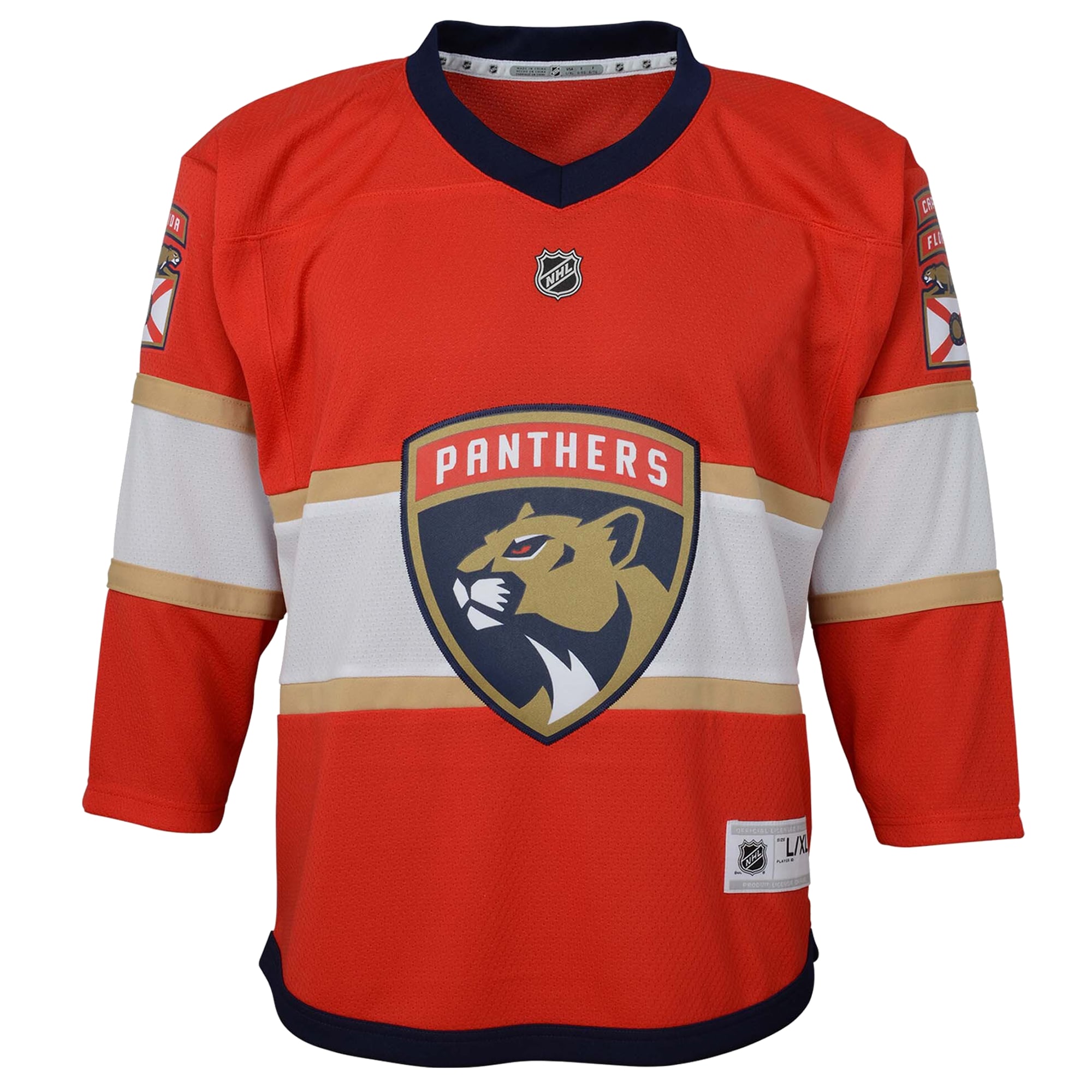 Florida Panthers Youth Home Blank Jersey - Red - Image 3