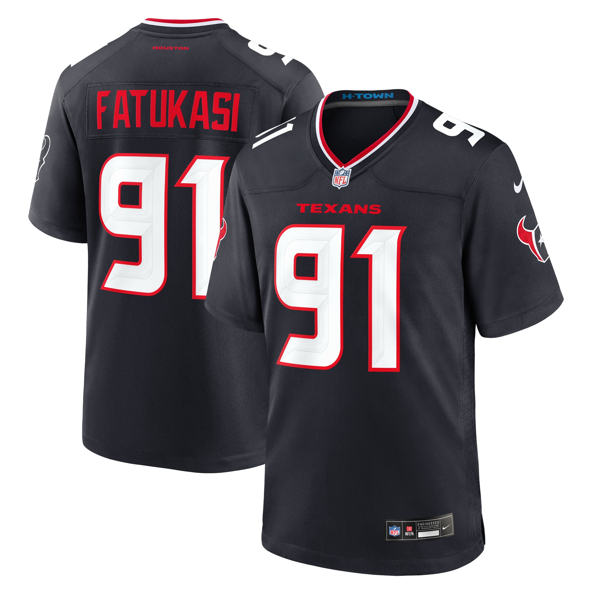 Folorunso Fatukasi Houston Texans Team Game Jersey - Navy
