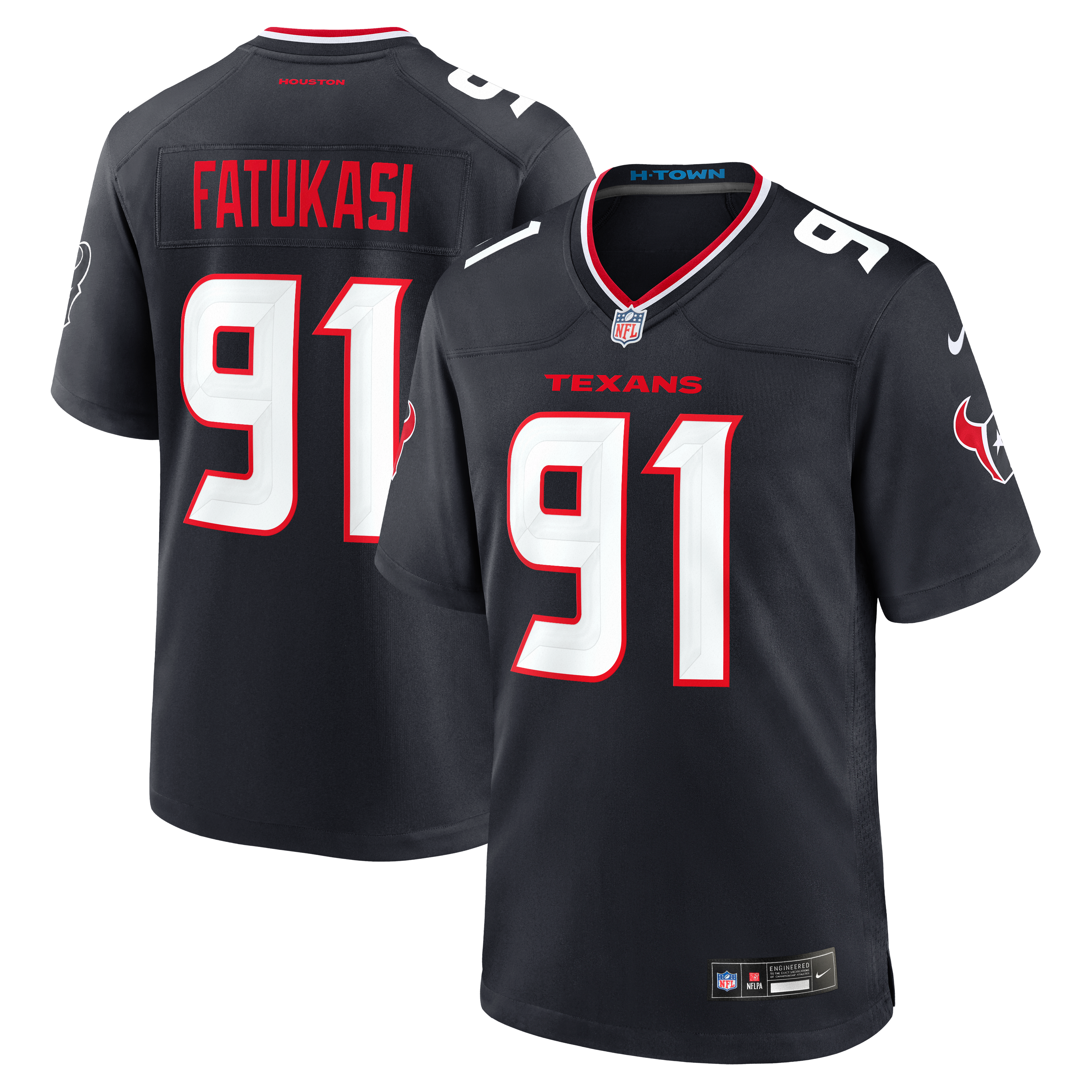 Folorunso Fatukasi Houston Texans Team Game Jersey - Navy - Image 2