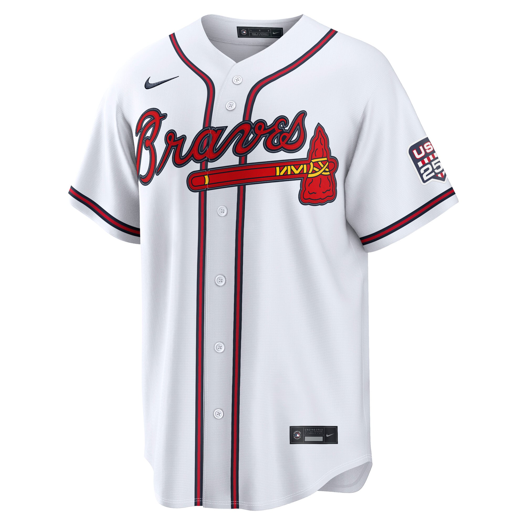 Fourth of July Atlanta Braves Ronald Acuña Jr. White USA 250 Stadium Jersey - Image 3